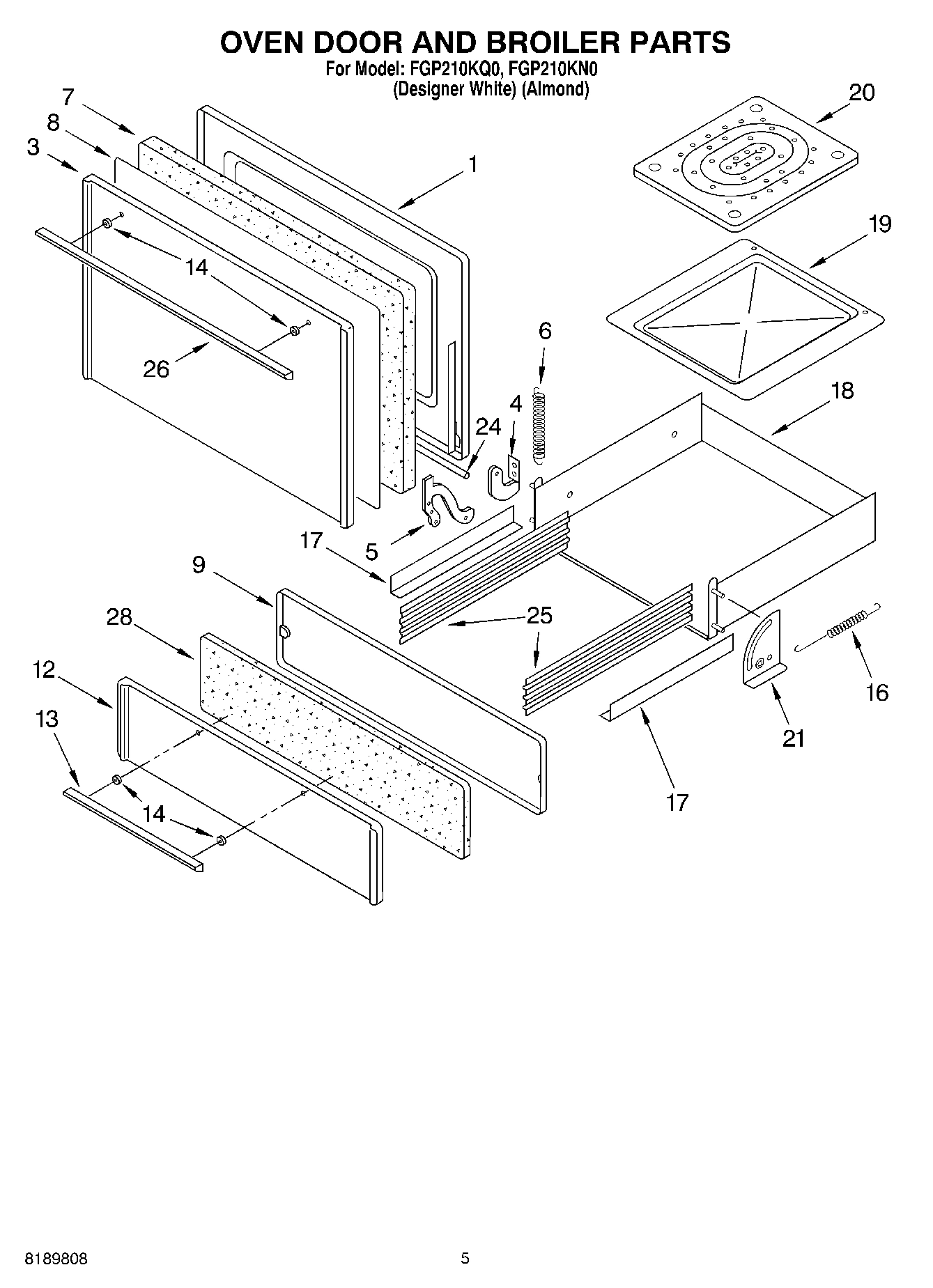 03 - OVEN DOOR AND BROILER
