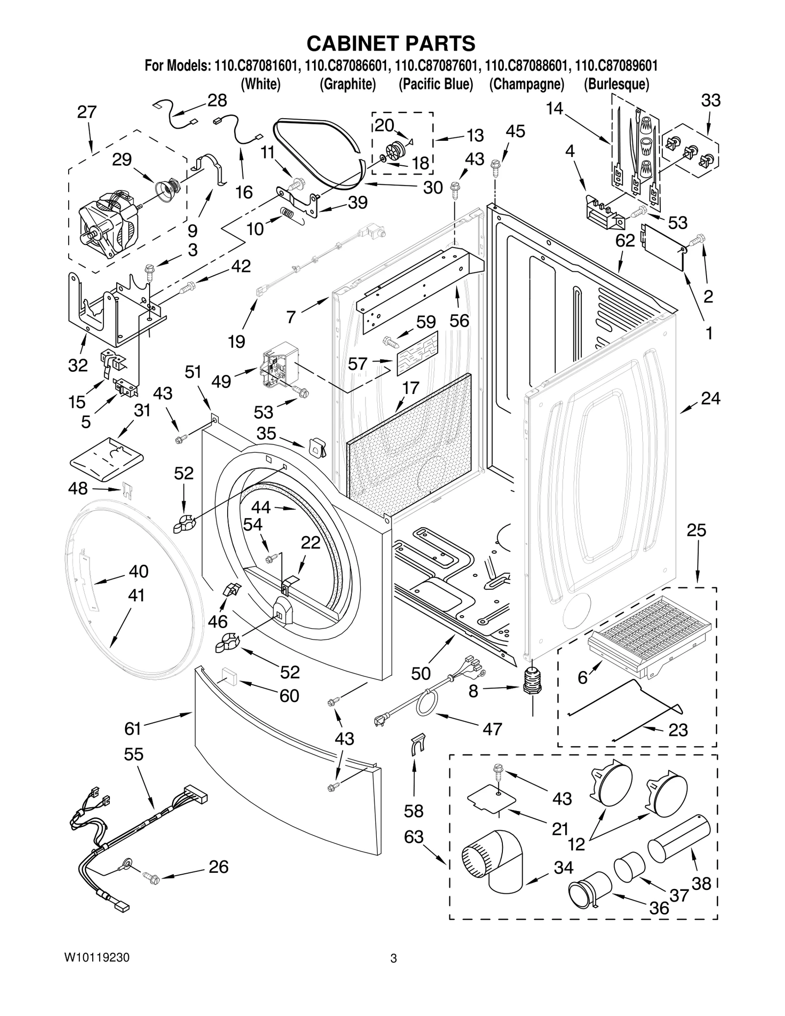 CABINET PARTS