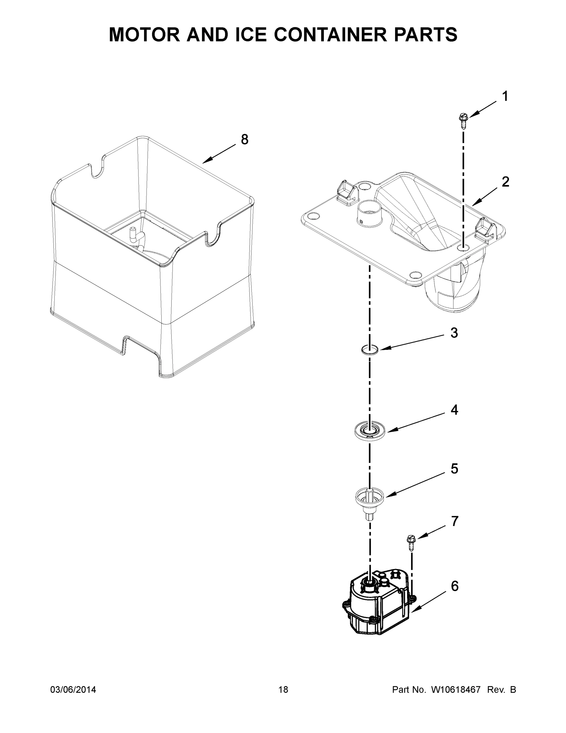 10 - MOTOR AND ICE CONTAINER PARTS