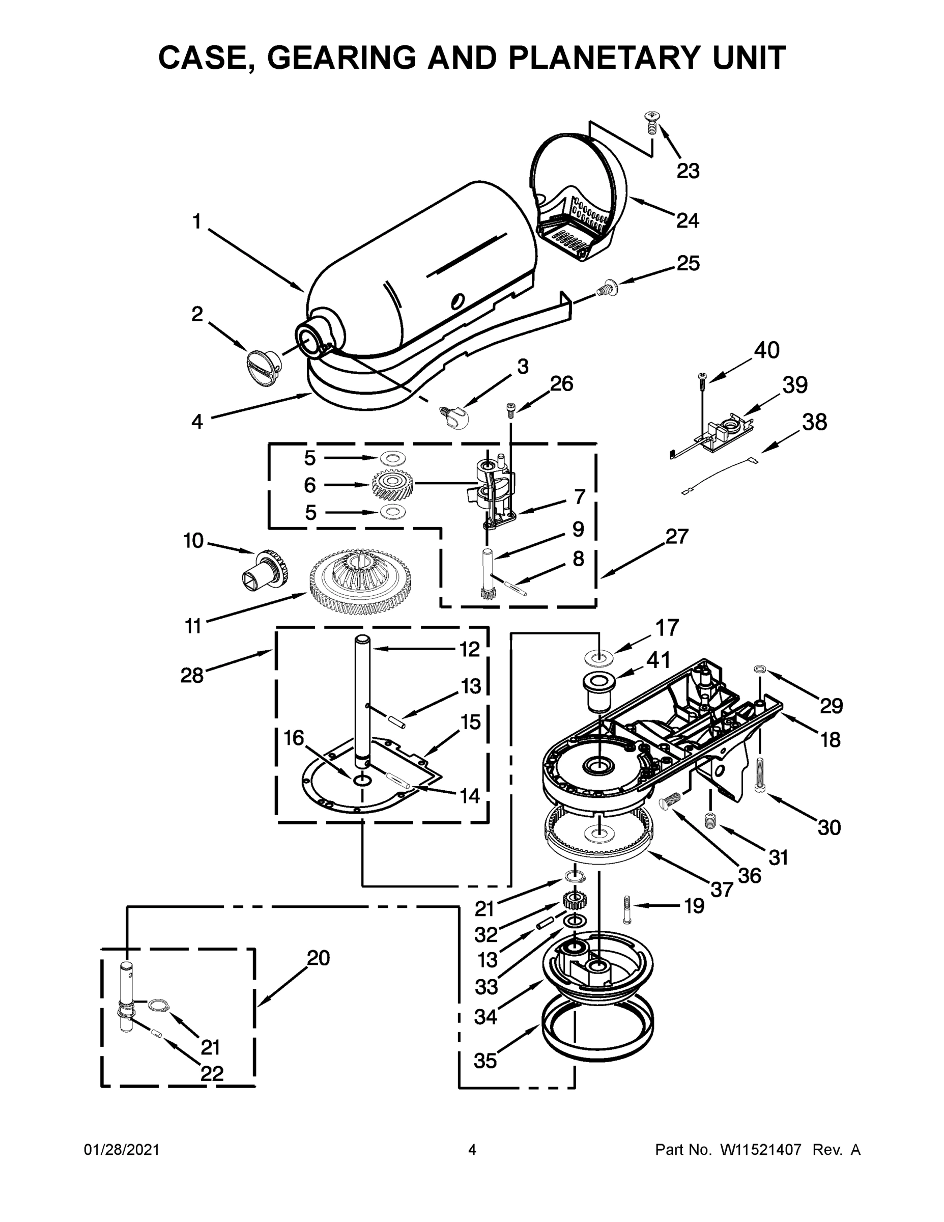 03 - CASE, GEARING AND PLANETARY UNIT