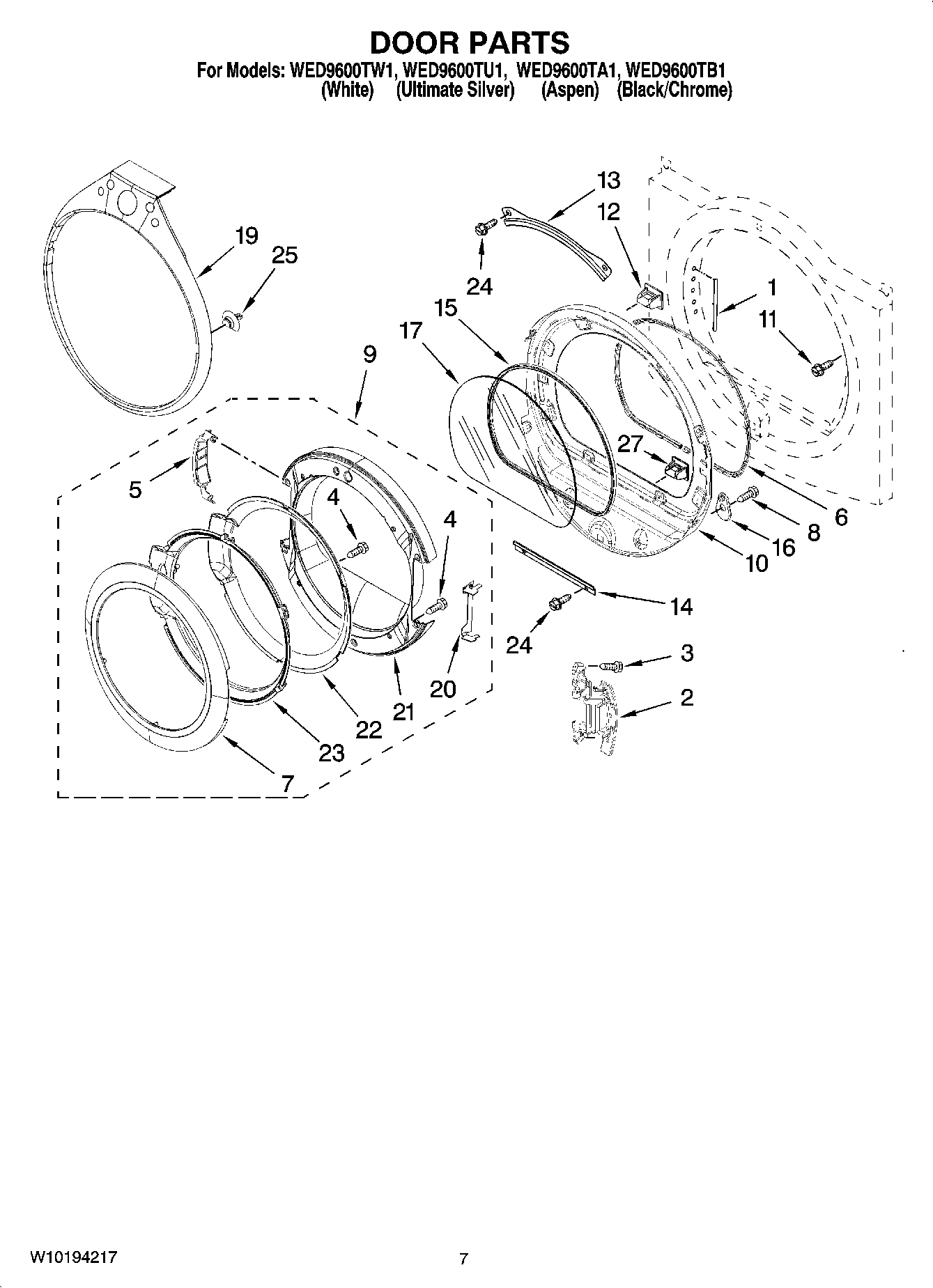 04 - DOOR PARTS, OPTIONAL PARTS (NOT INCLUDED)