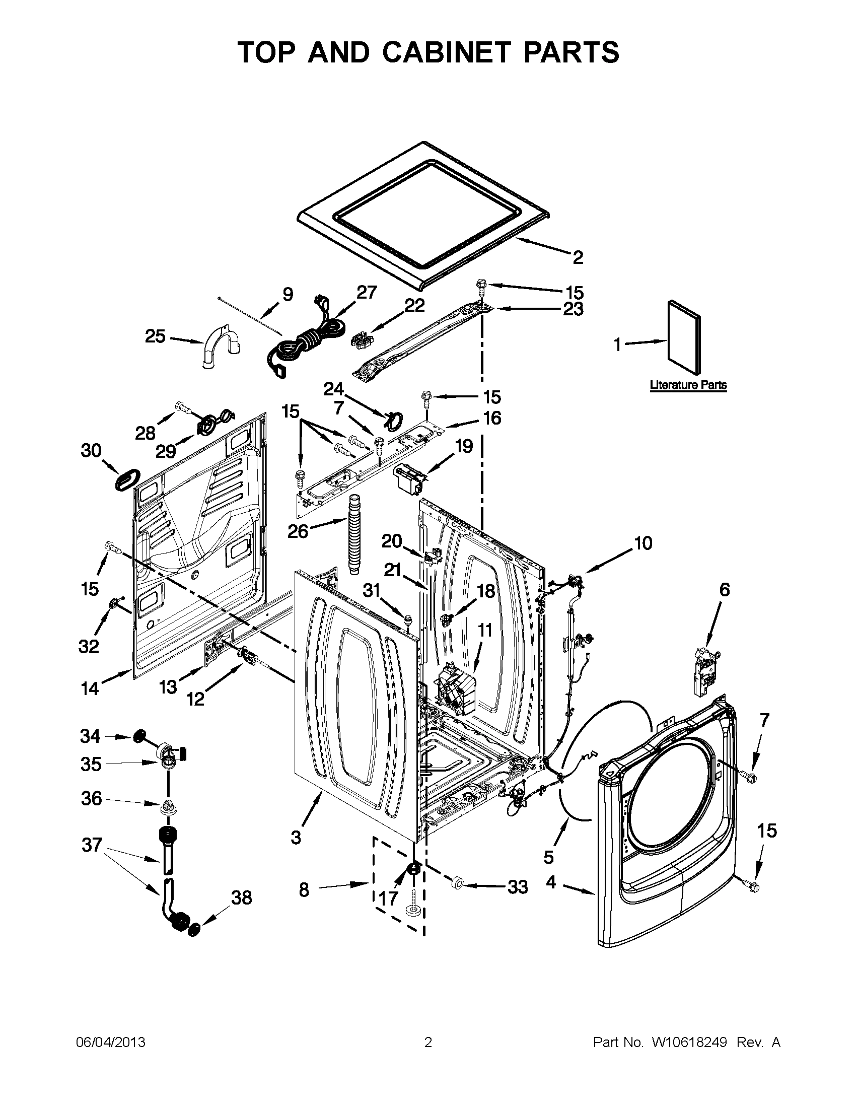 01 - TOP AND CABINET PARTS