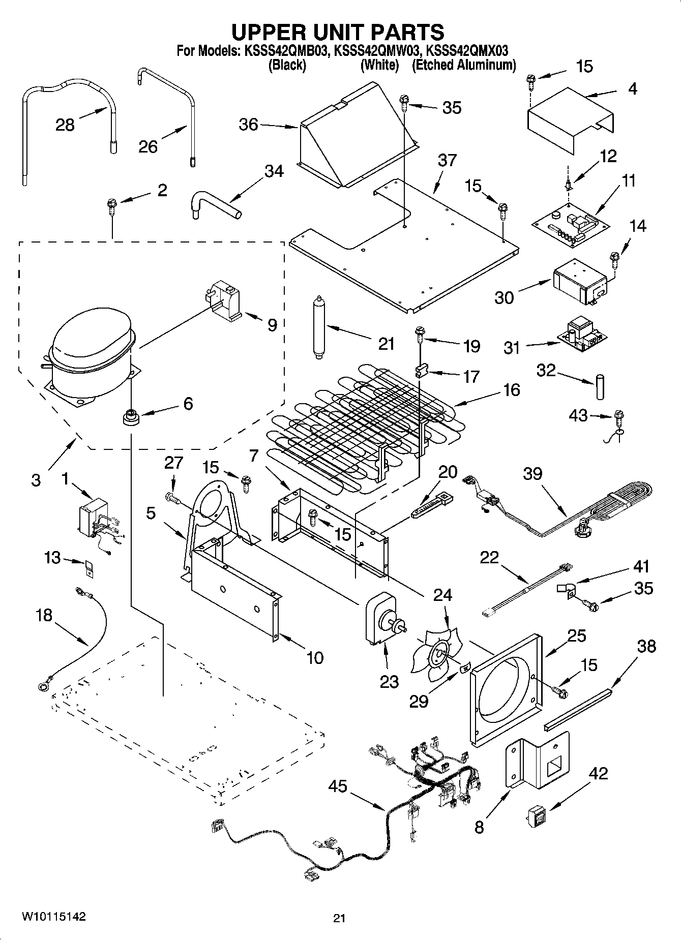 13 - UPPER UNIT PARTS