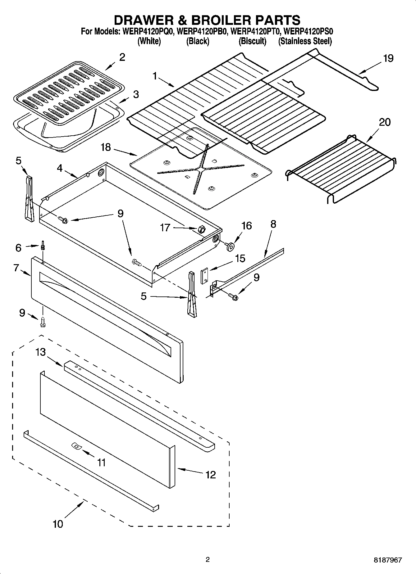02 - DRAWER & BROILER PARTS