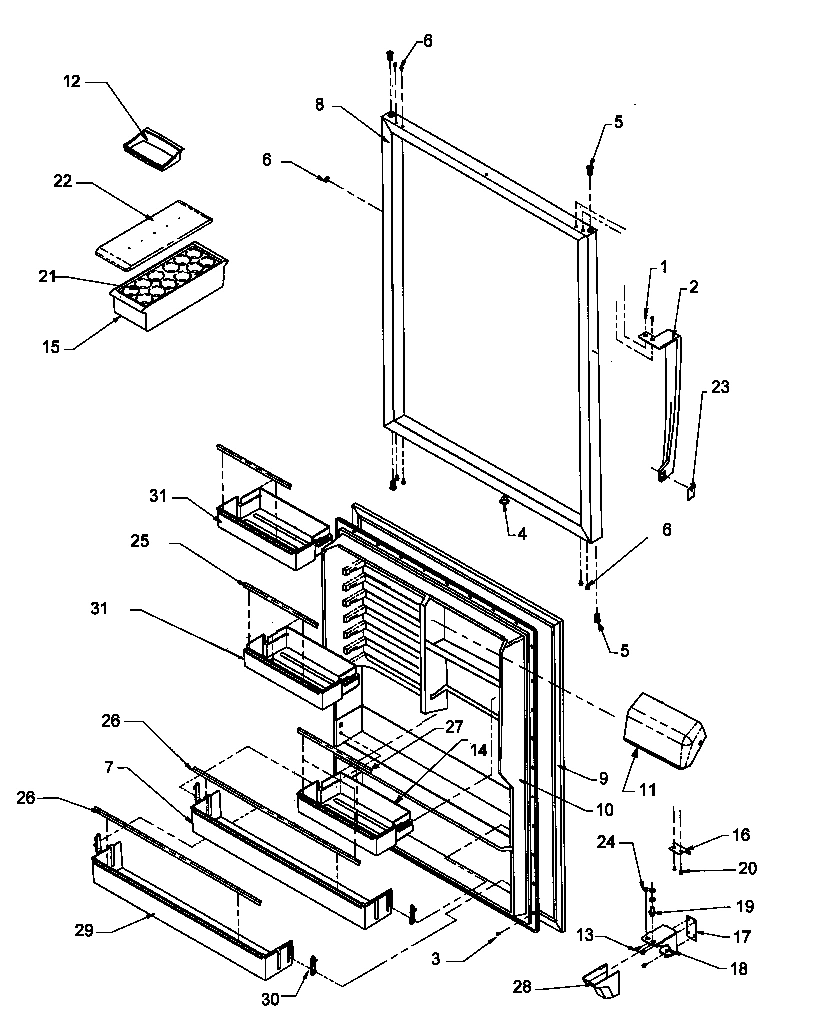 10 - REF DOOR ASSY