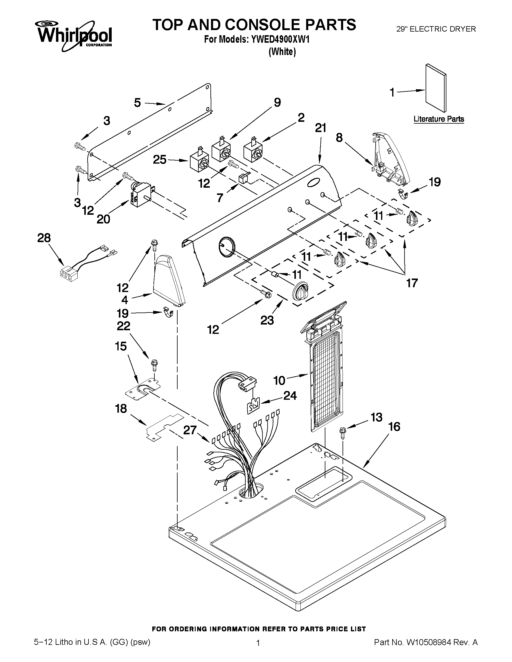 01 - TOP AND CONSOLE PARTS