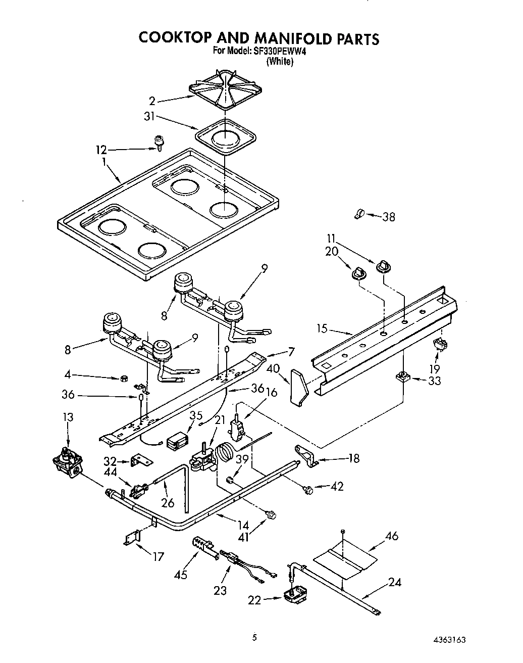 04 - COOKTOP AND MANIFOLD, LIT/OPTIONAL