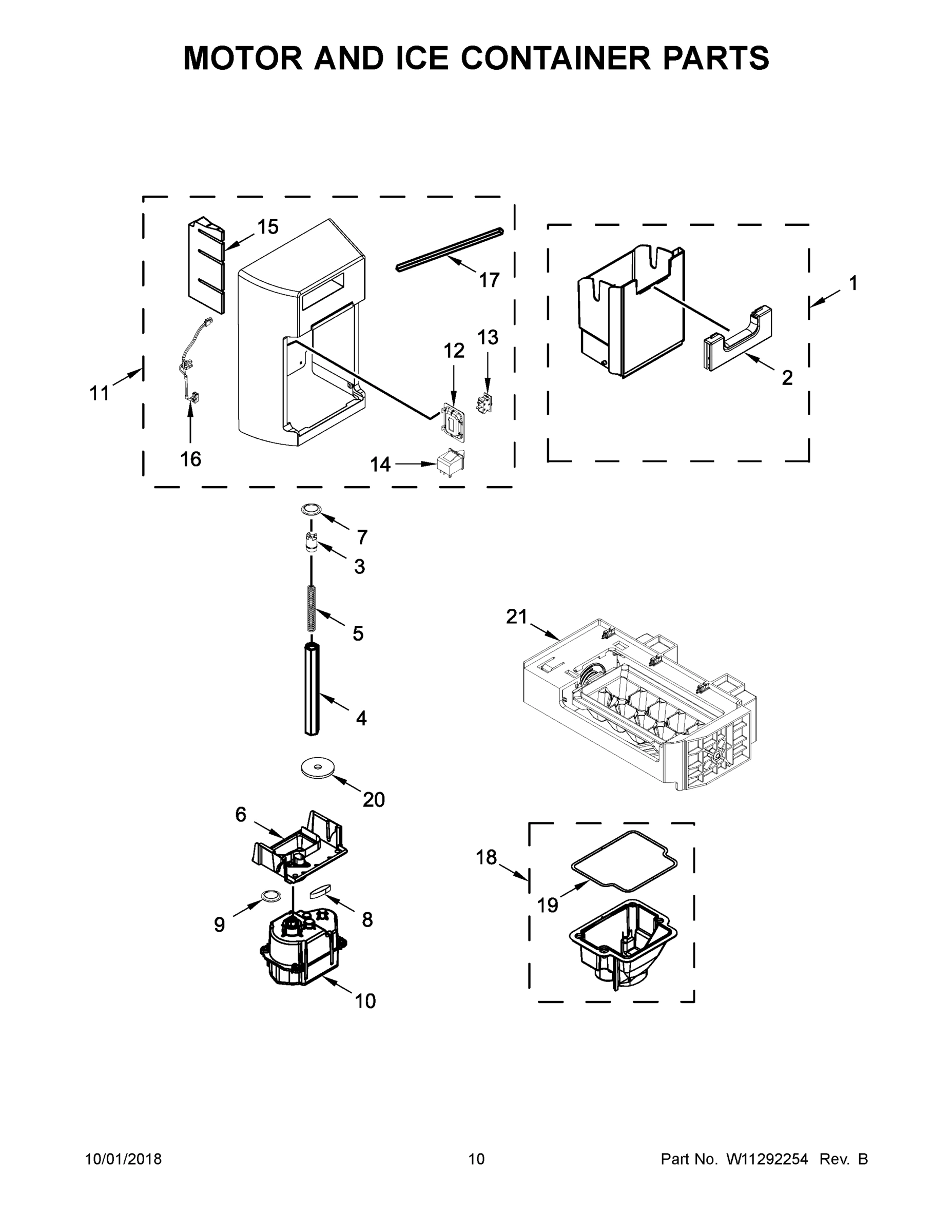 06 - MOTOR AND ICE CONTAINER PARTS