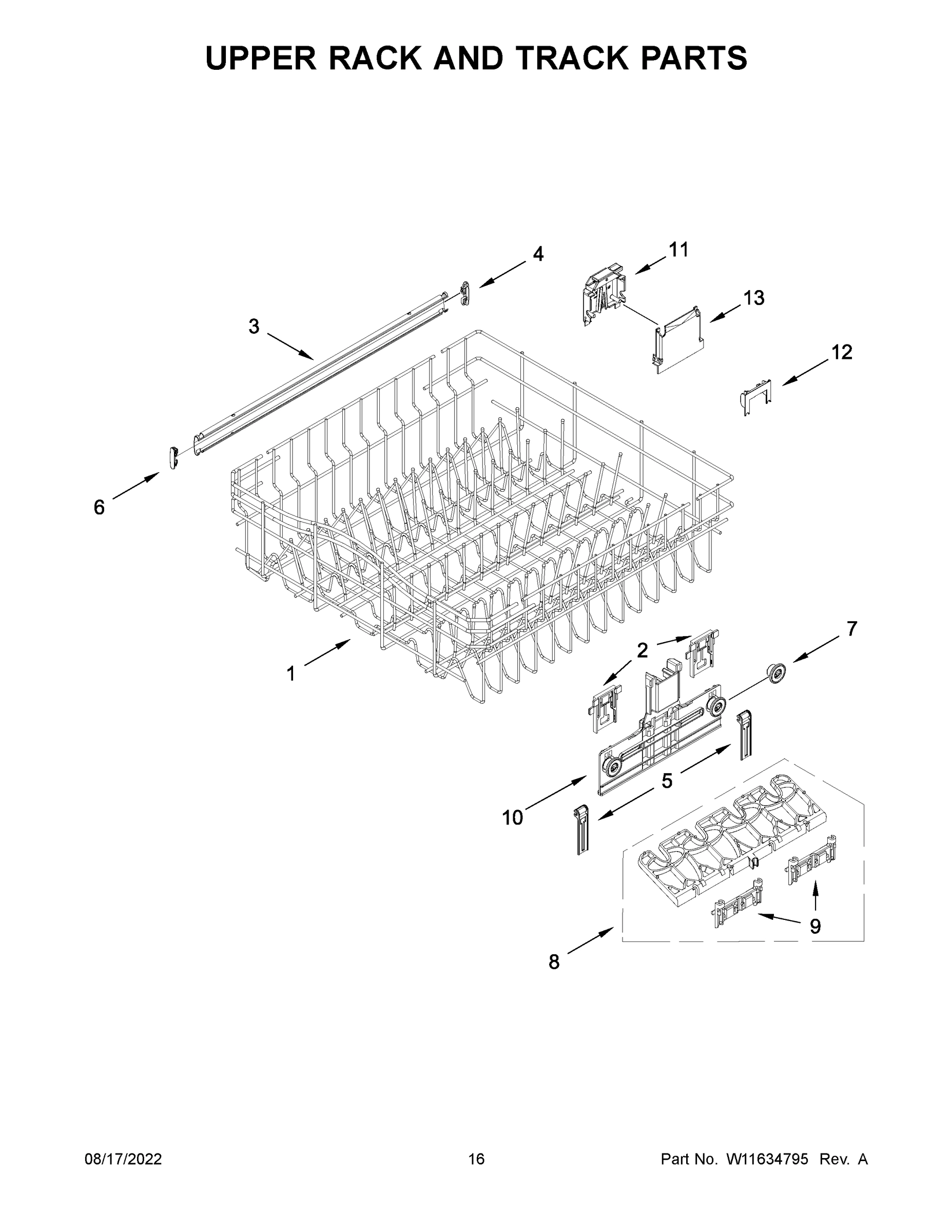 09 - UPPER RACK AND TRACK PARTS
