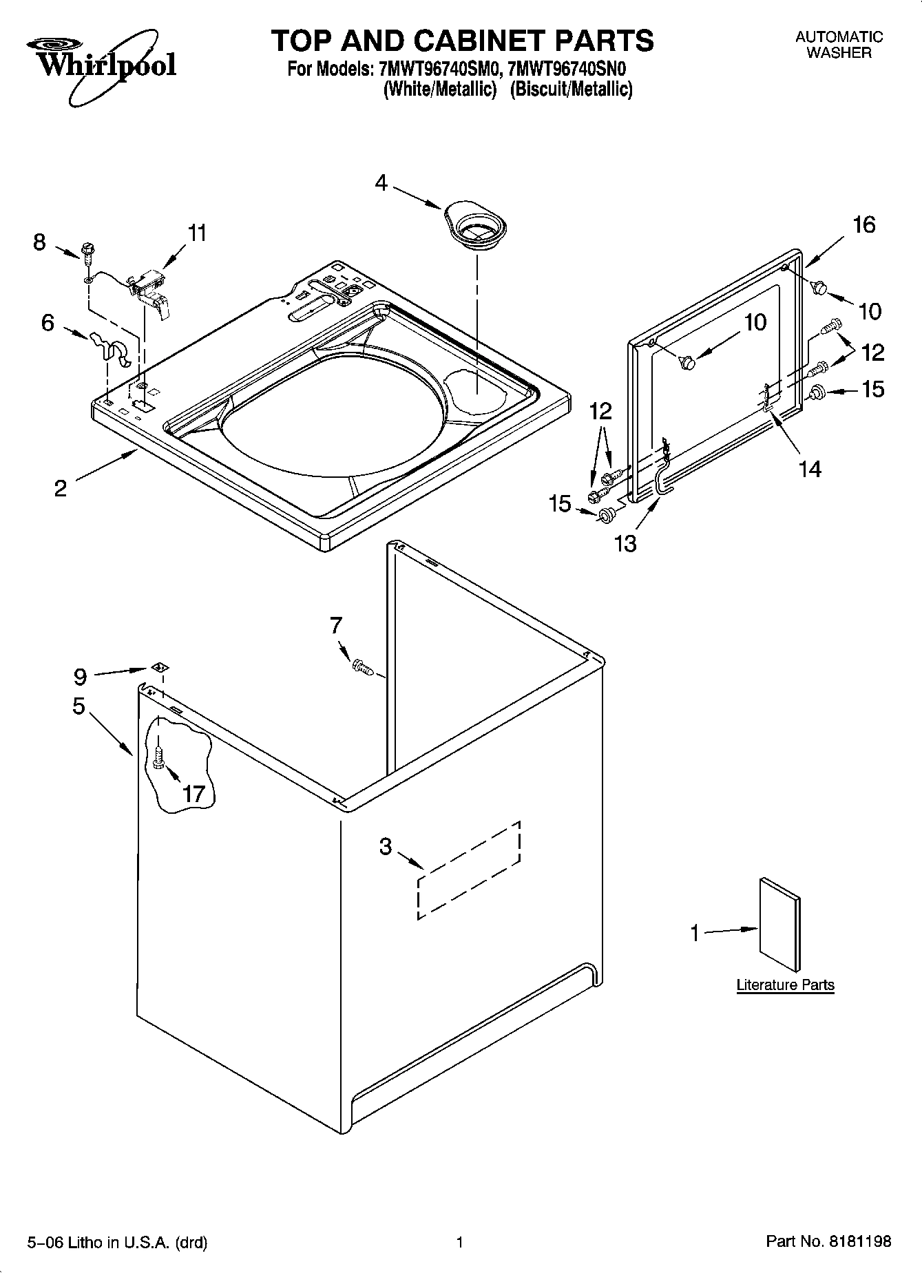 01 - TOP AND CABINET PARTS