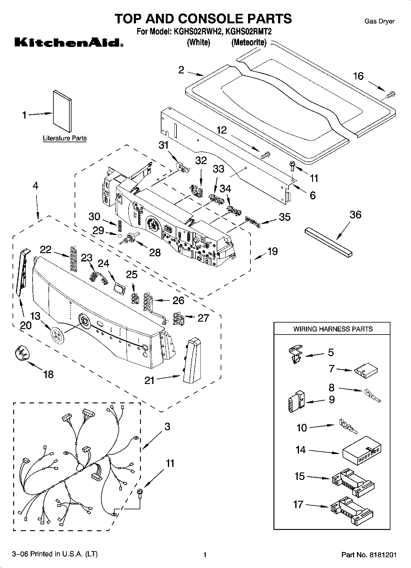 01 - TOP AND CONSOLE PARTS