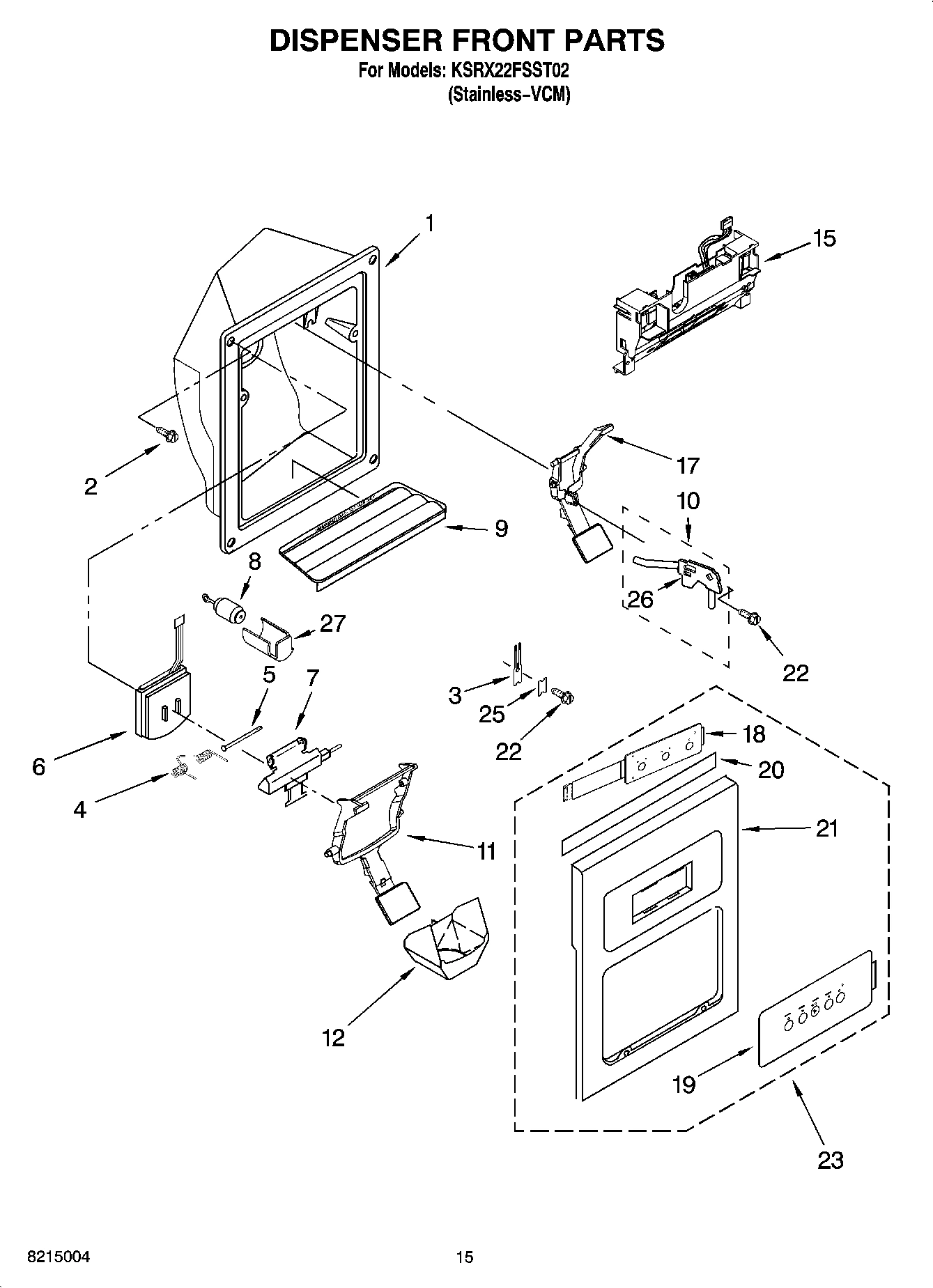 09 - DISPENSER FRONT PARTS