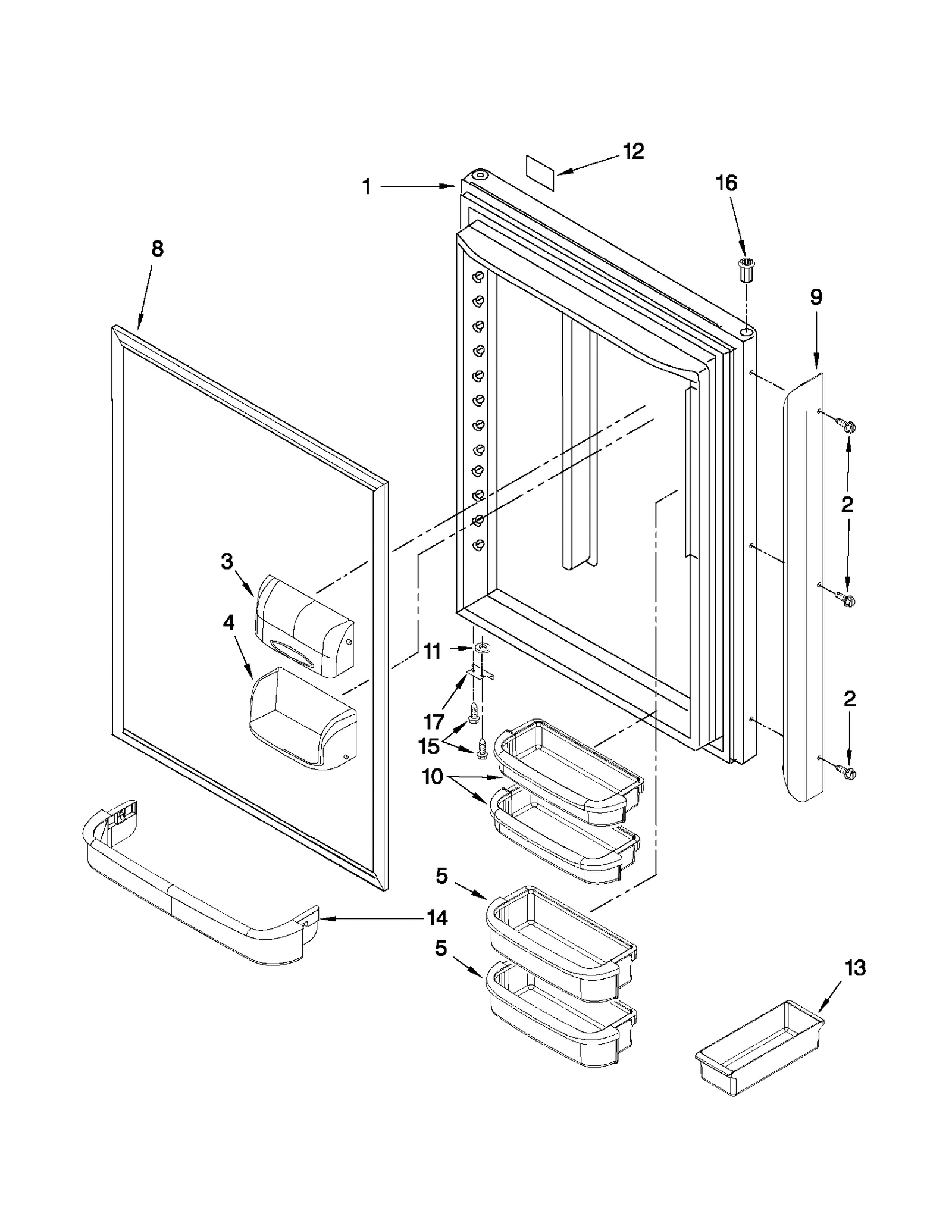 REFRIGERATOR DOOR PARTS