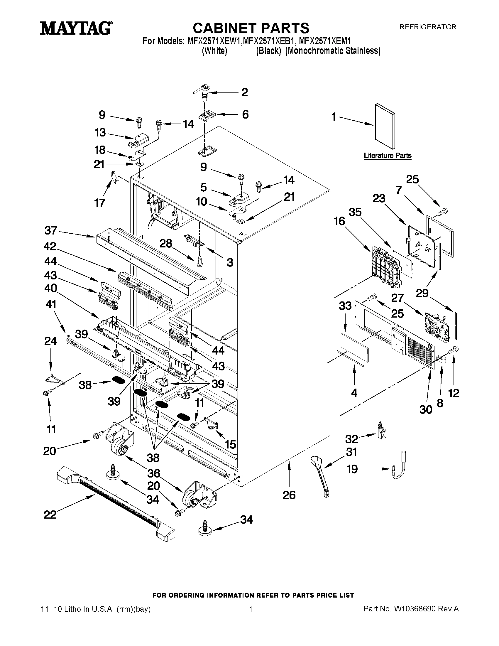 01 - CABINET PARTS