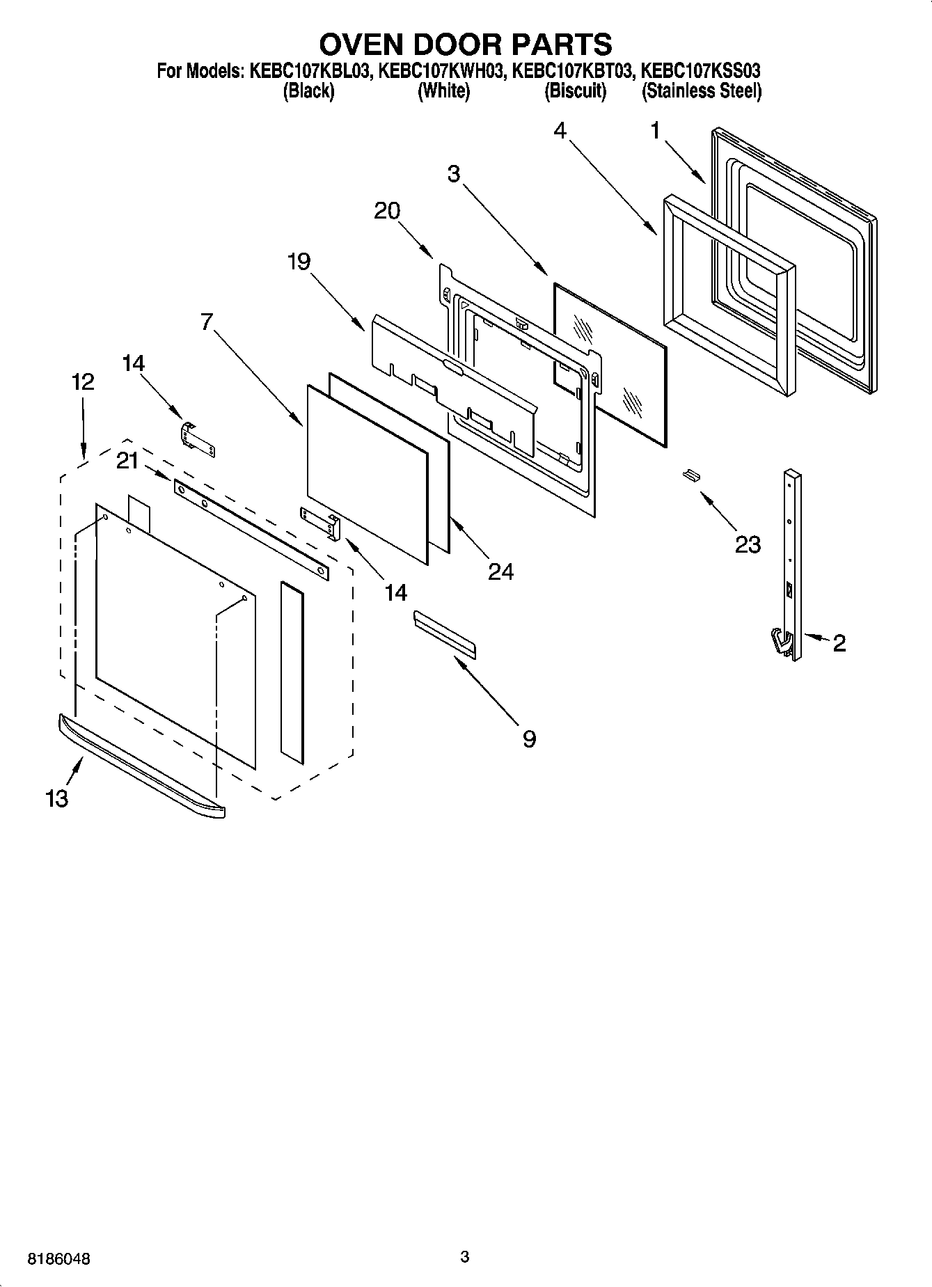 02 - OVEN DOOR PARTS