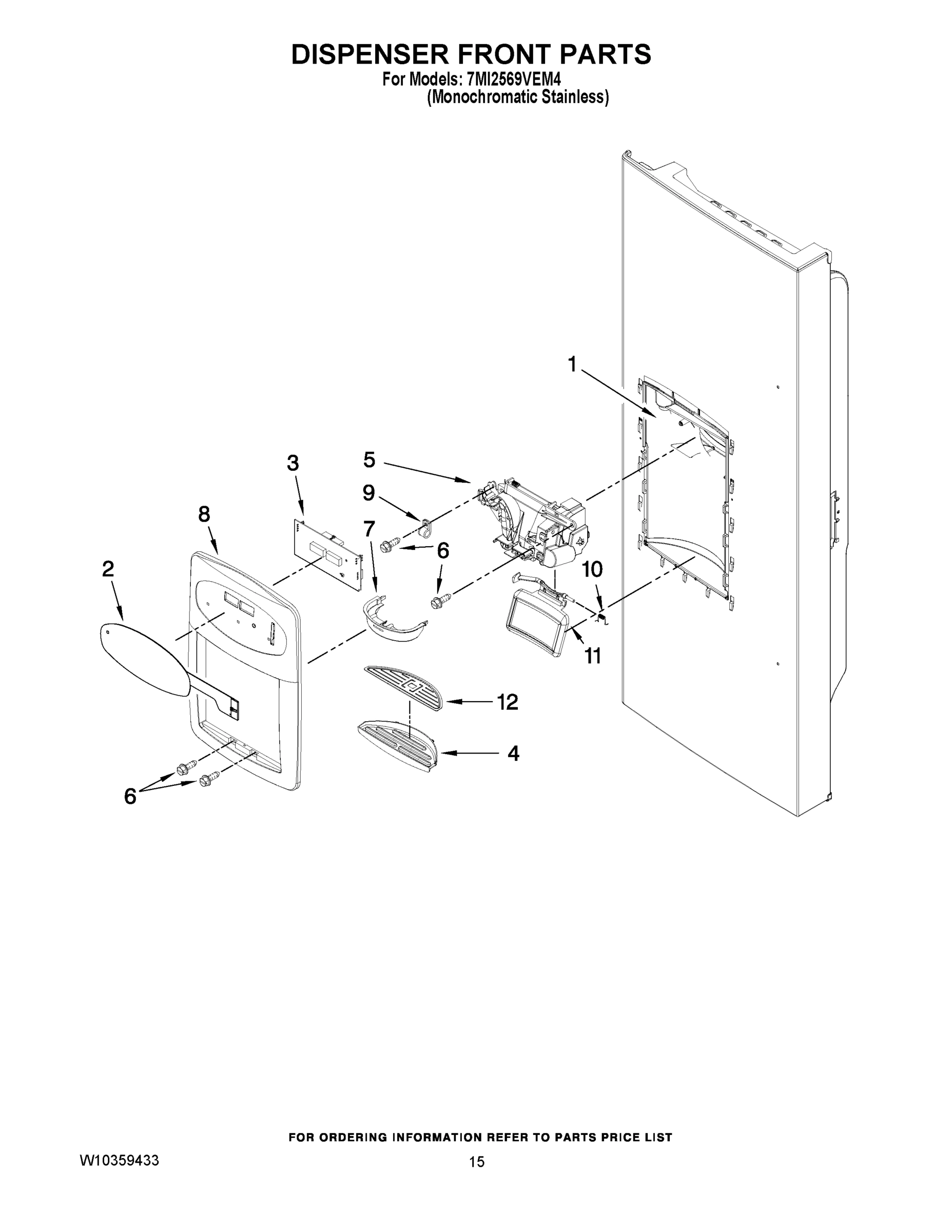08 - DISPENSER FRONT PARTS