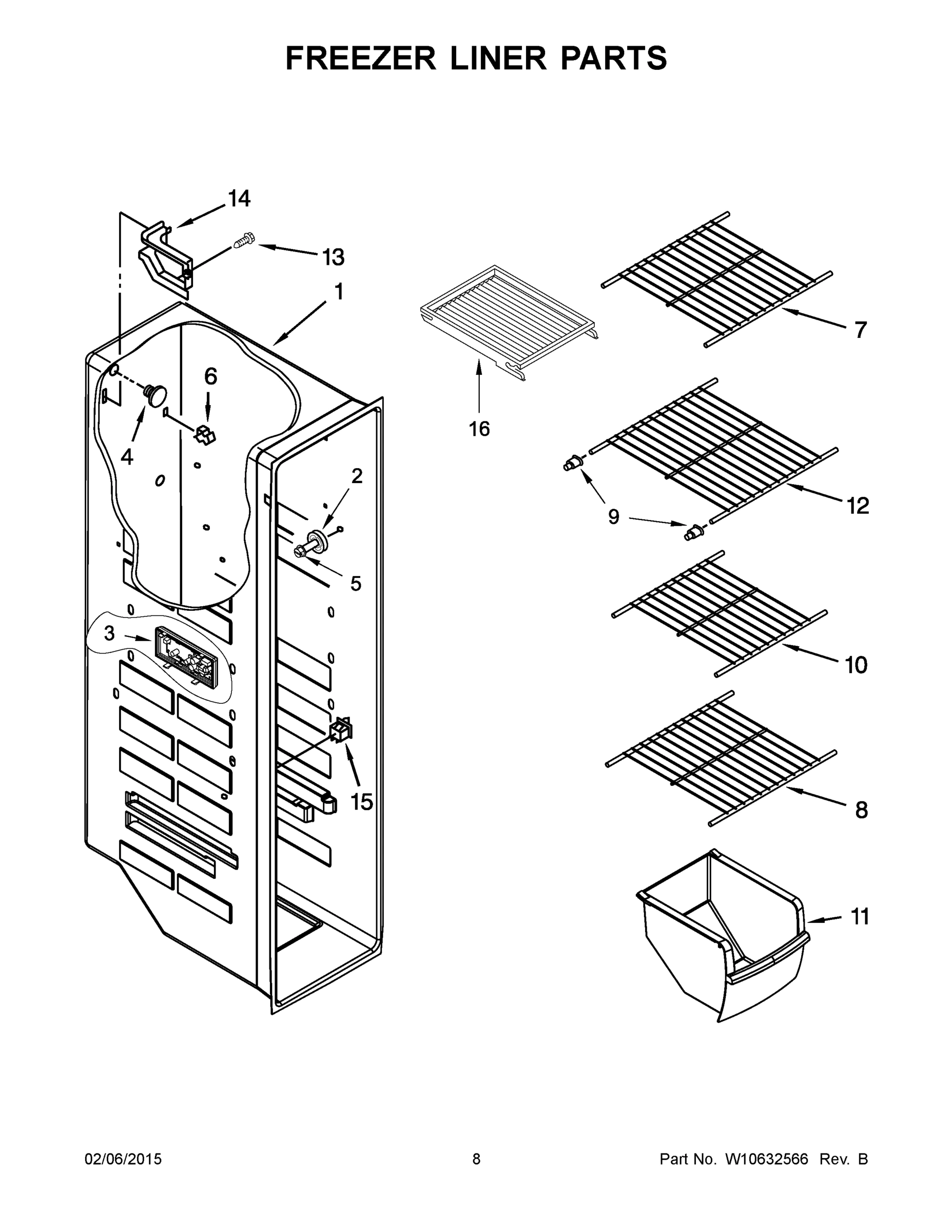 05 - FREEZER LINER PARTS