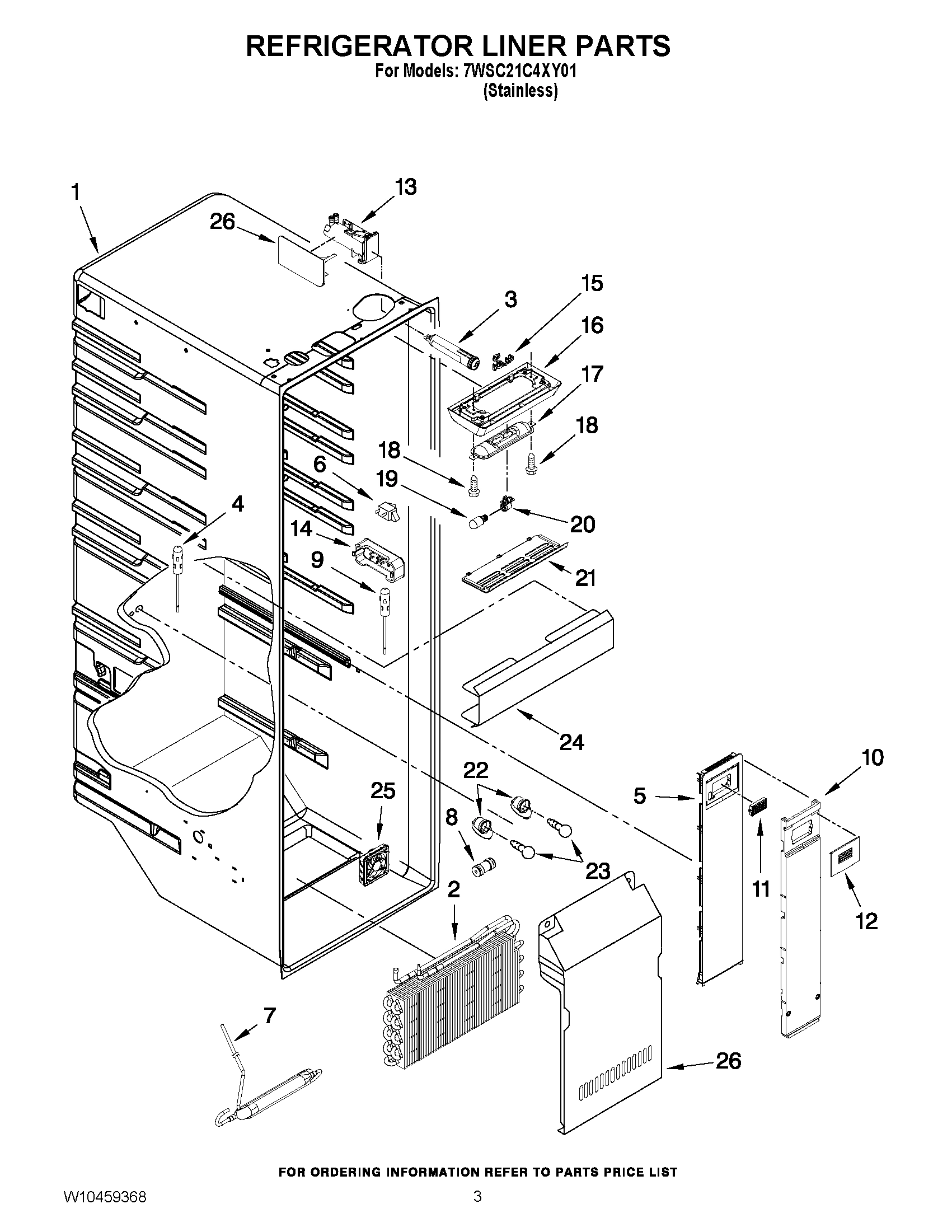 02 - REFRIGERATOR LINER PARTS