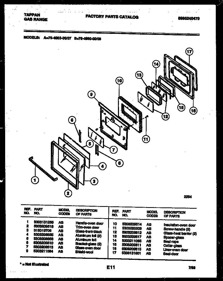 06 - LOWER OVEN DOOR PARTS