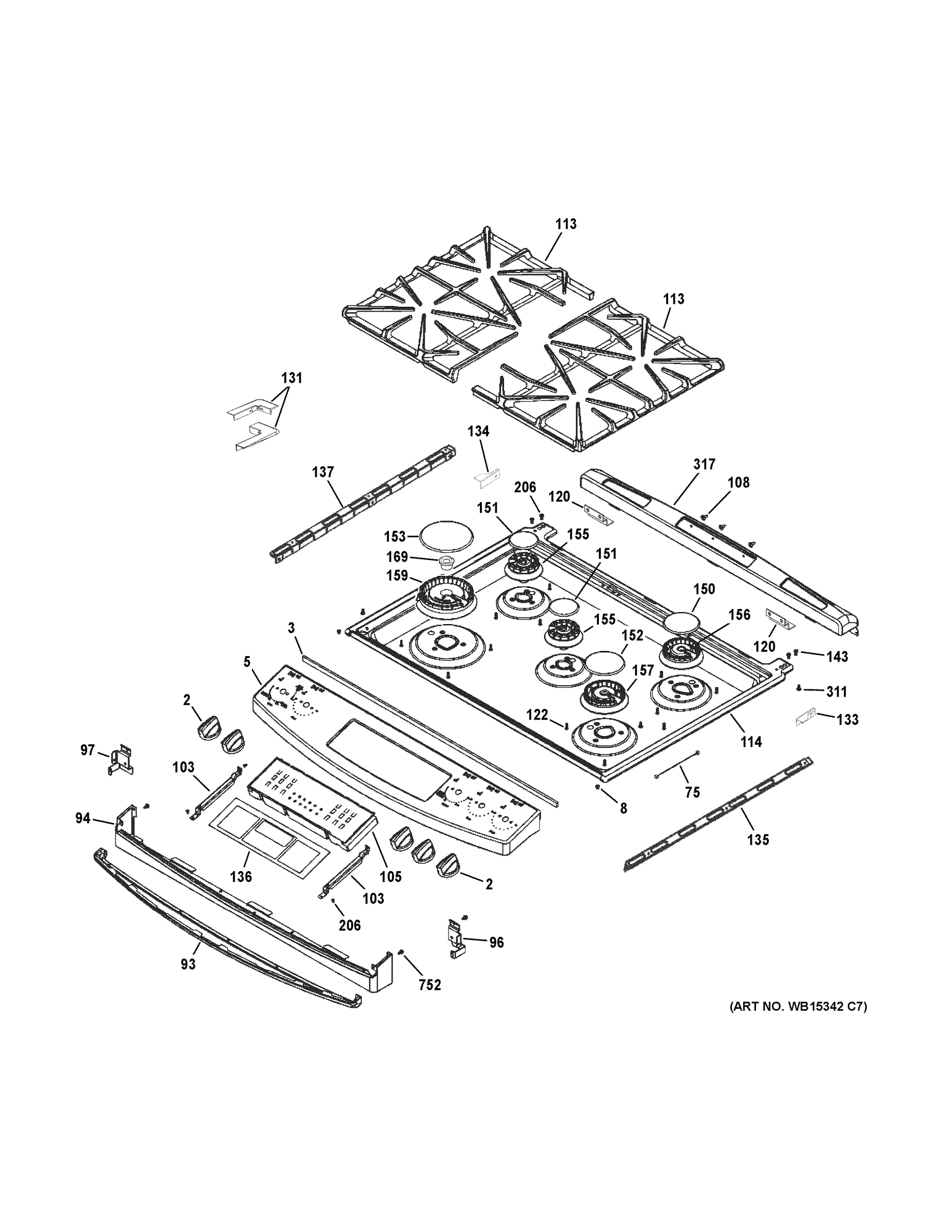 CONTROL PANEL & COOKTOP