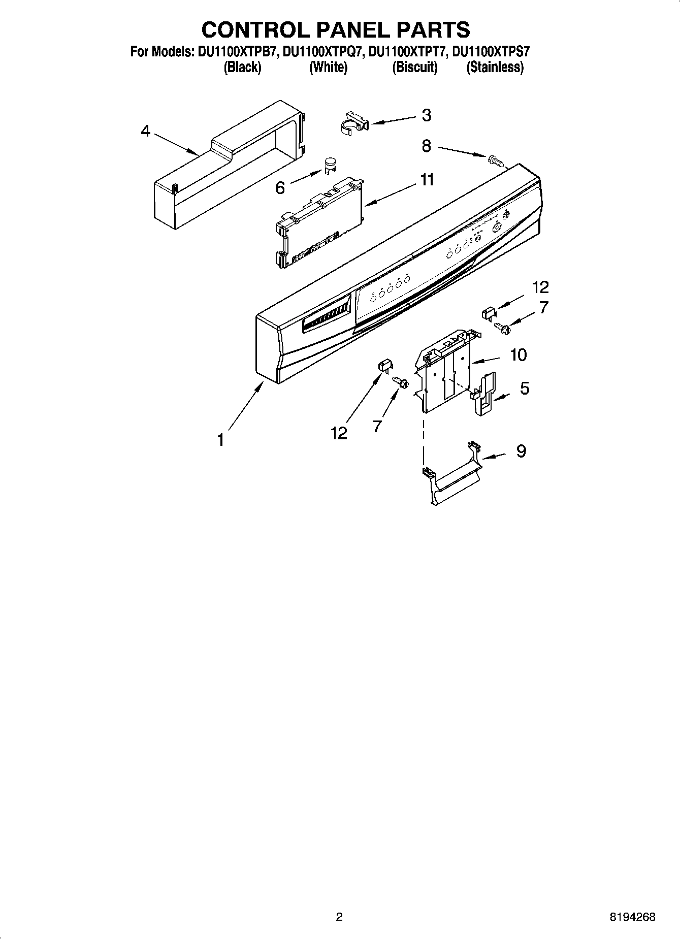02 - CONTROL PANEL PARTS