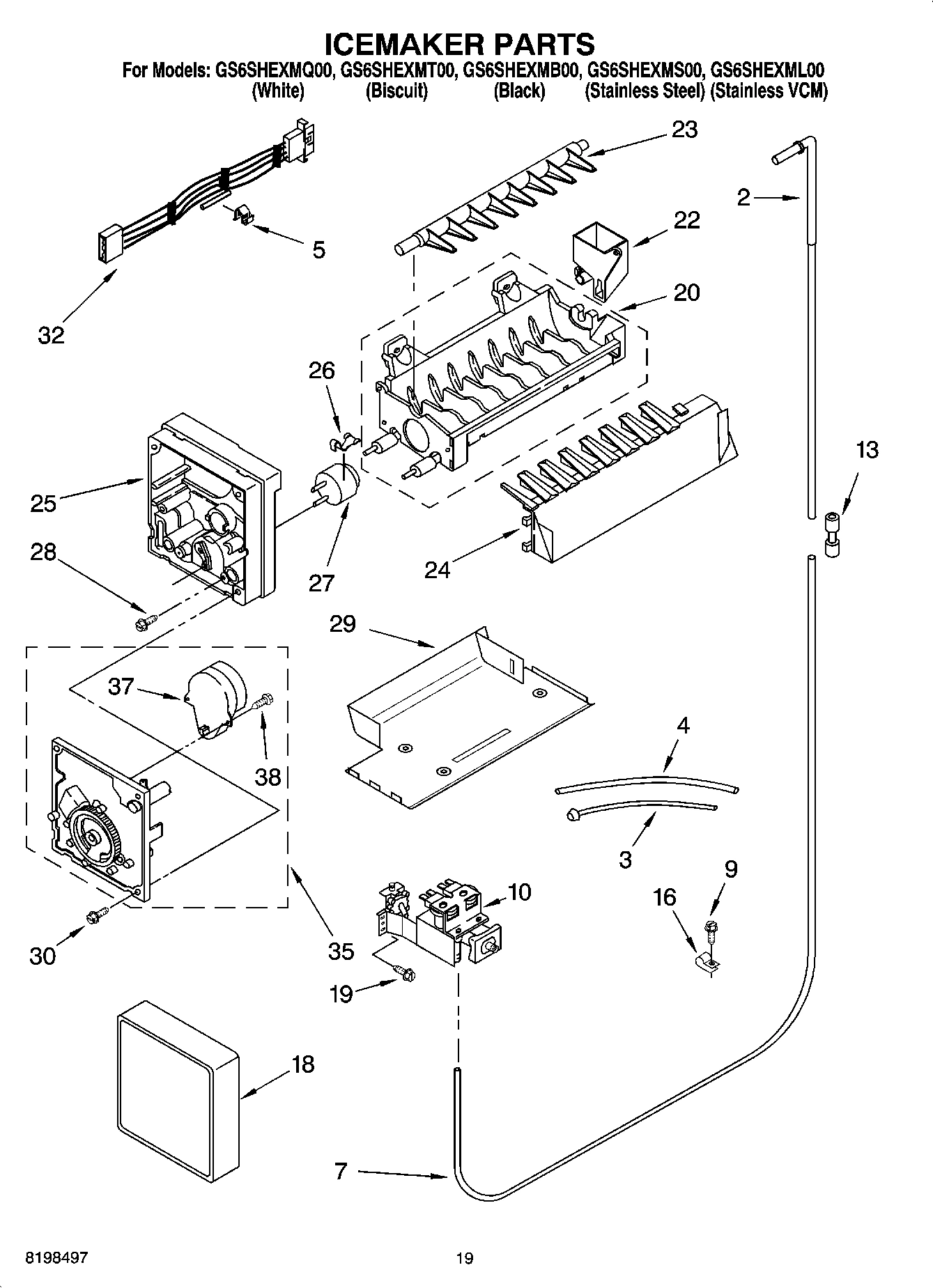 12 - ICEMAKER PARTS, PARTS NOT ILLUSTRATED