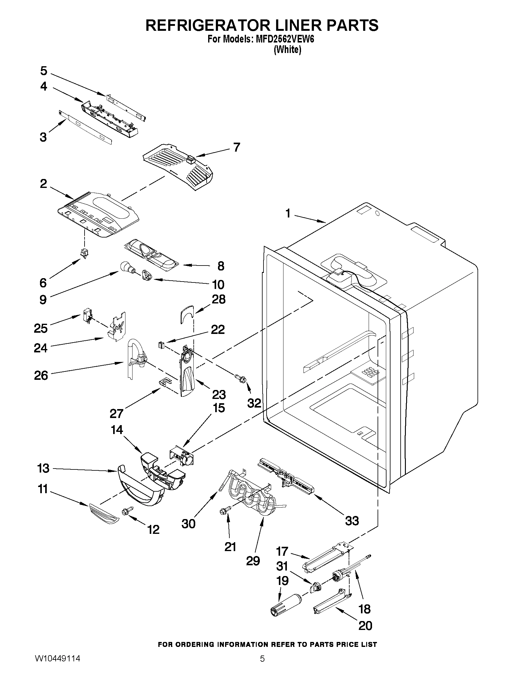 03 - REFRIGERATOR LINER PARTS