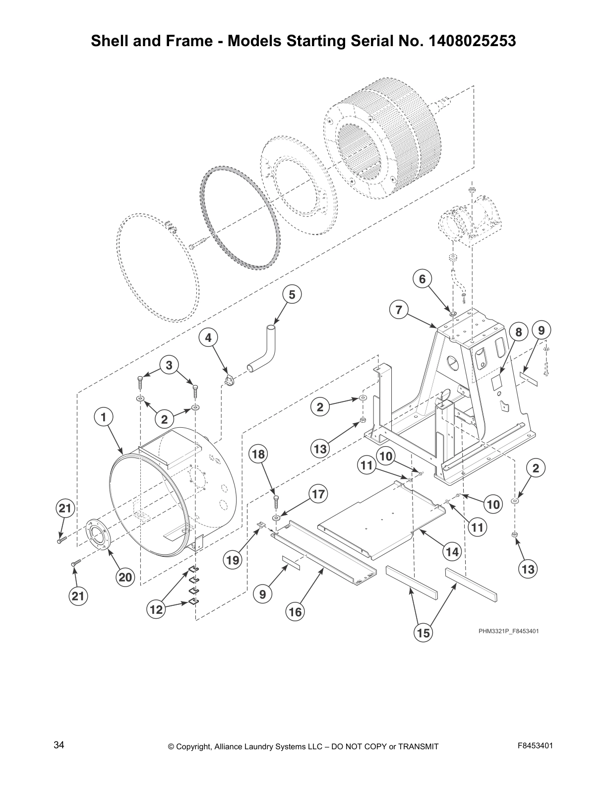 Shell and Frame - Models Starting Serial No. 1408025253