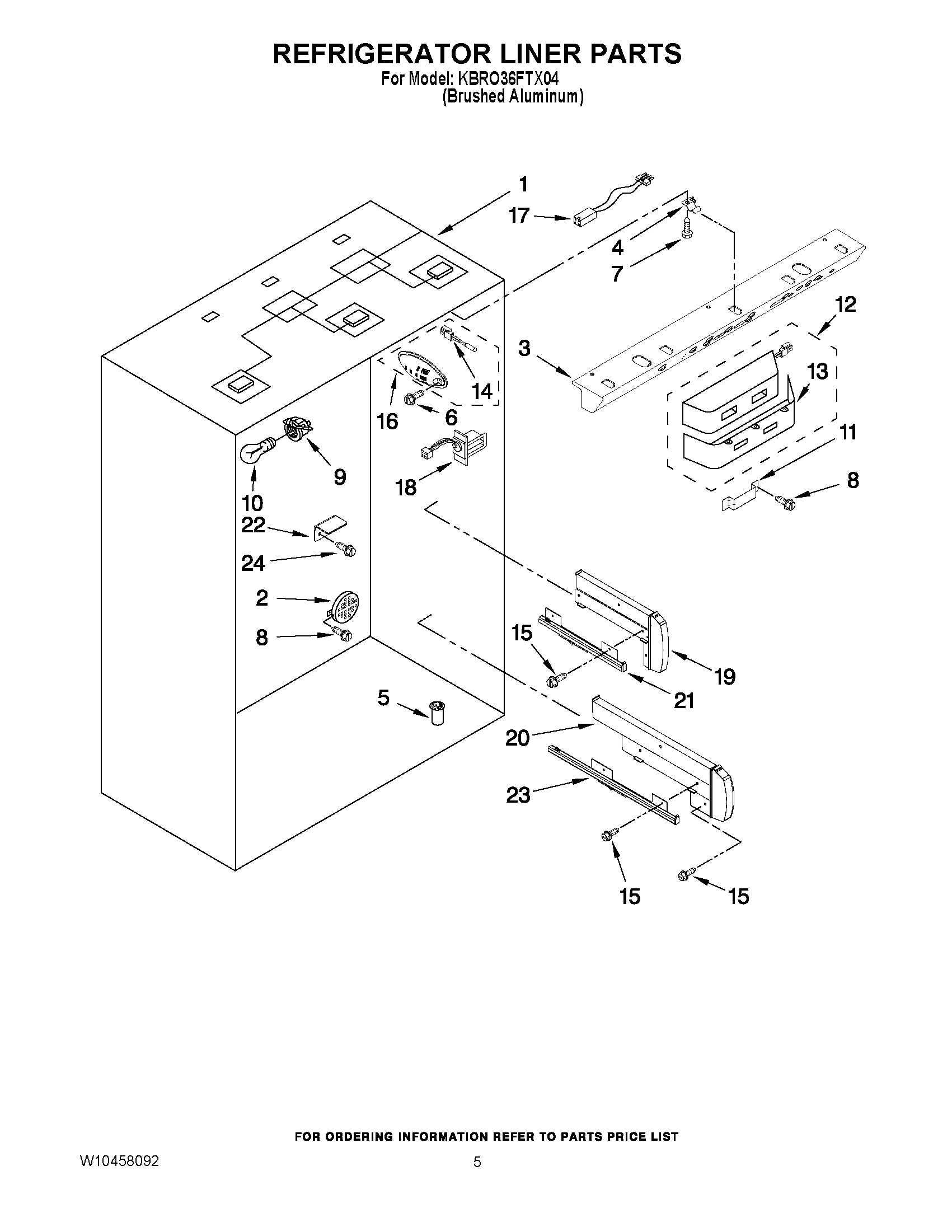 04 - REFRIGERATOR LINER PARTS