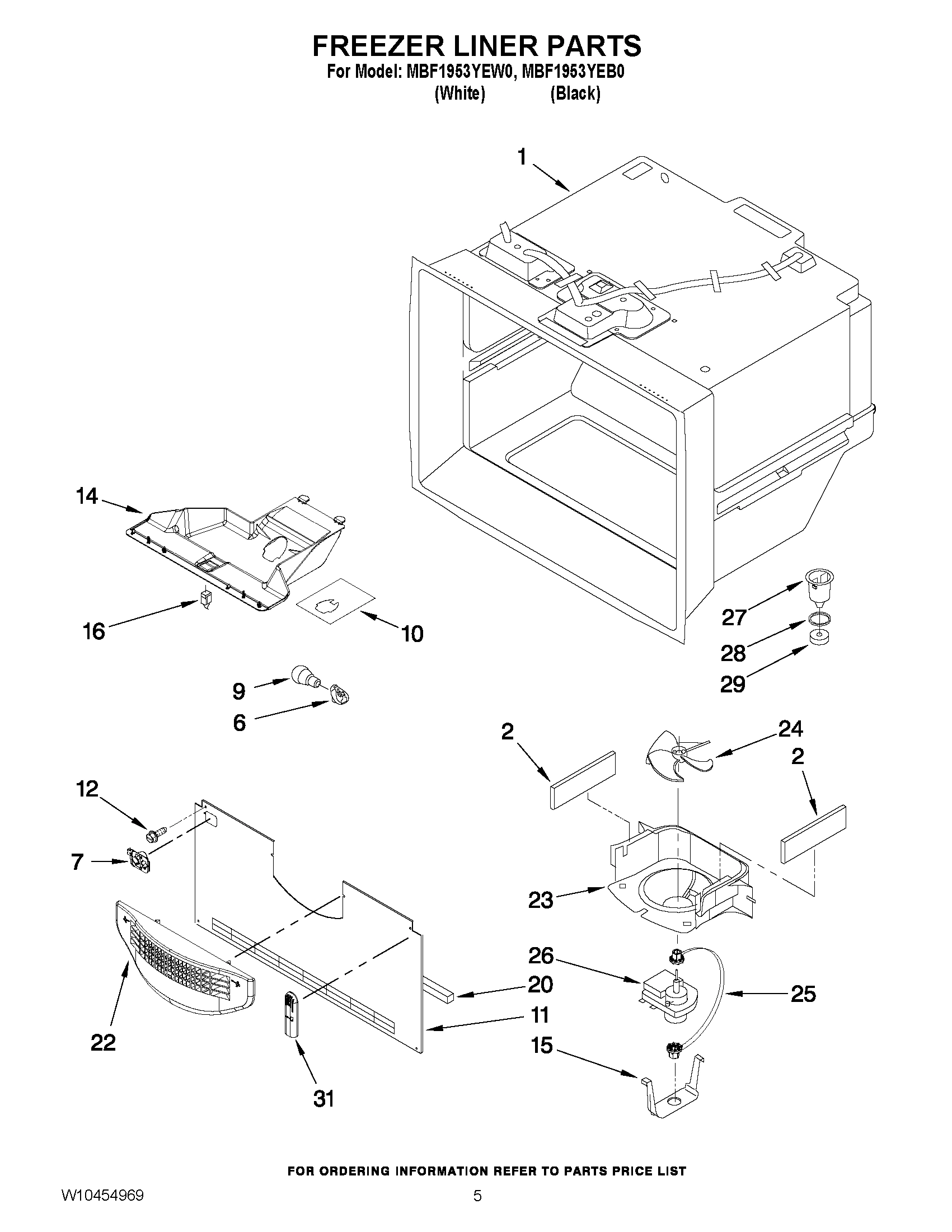 03 - FREEZER LINER PARTS