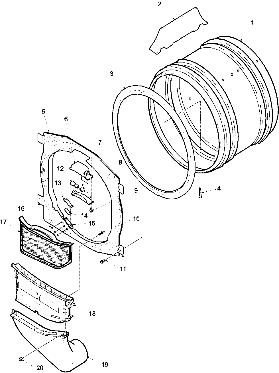 04 - F Bulkhead, Air Duct, Seal and Cylinder
