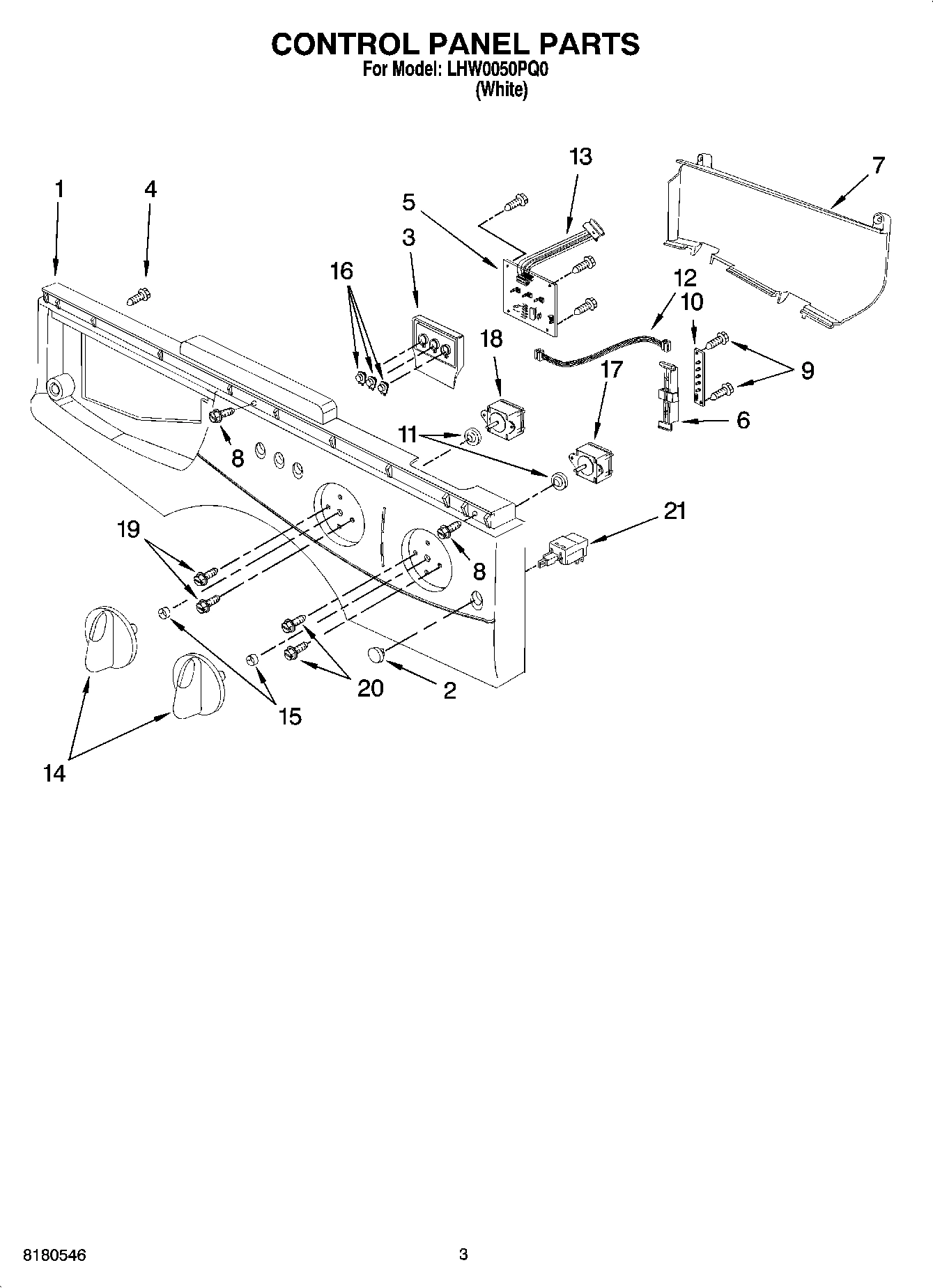 02 - CONTROL PANEL PARTS
