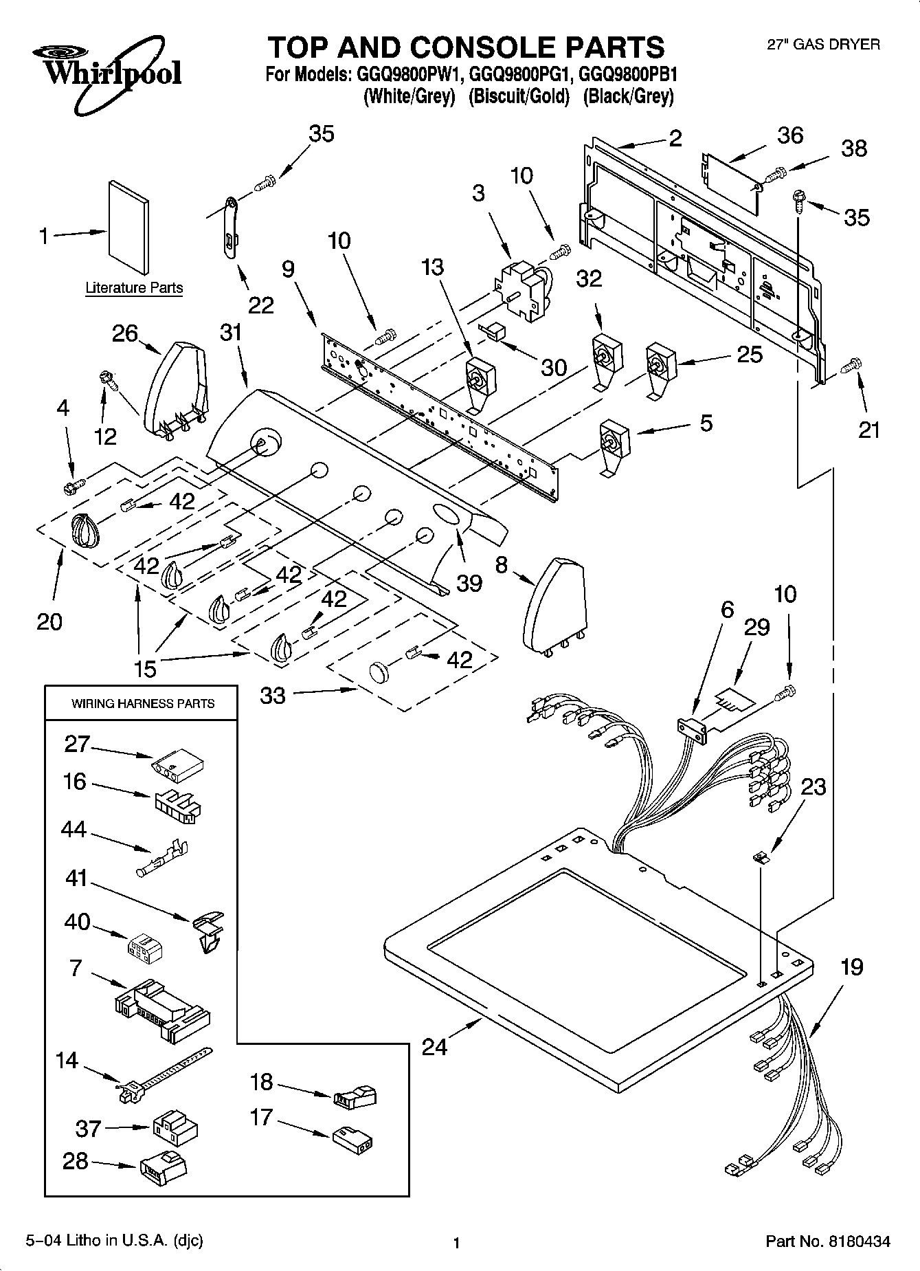 01 - TOP AND CONSOLE PARTS
