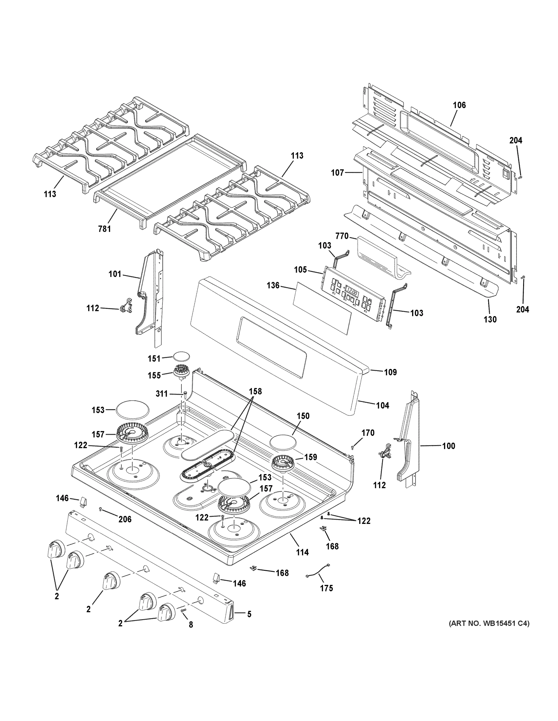 CONTROL PANEL & COOKTOP