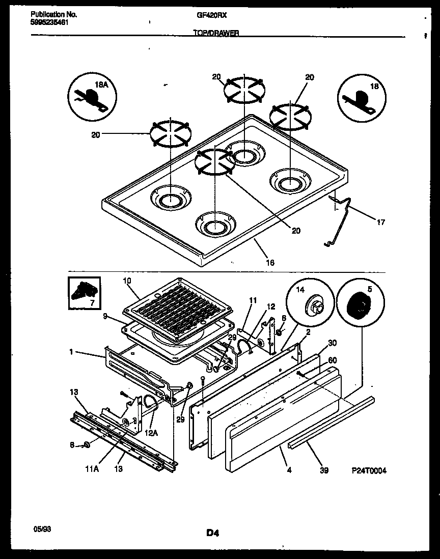 05 - COOKTOP AND BROILER DRAWER PARTS