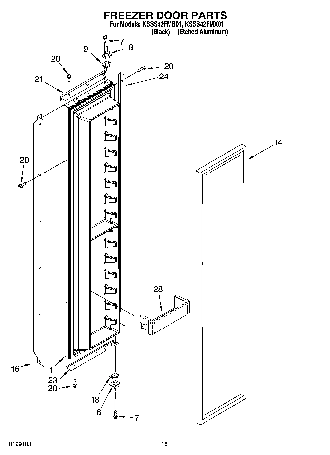 10 - FREEZER DOOR PARTS