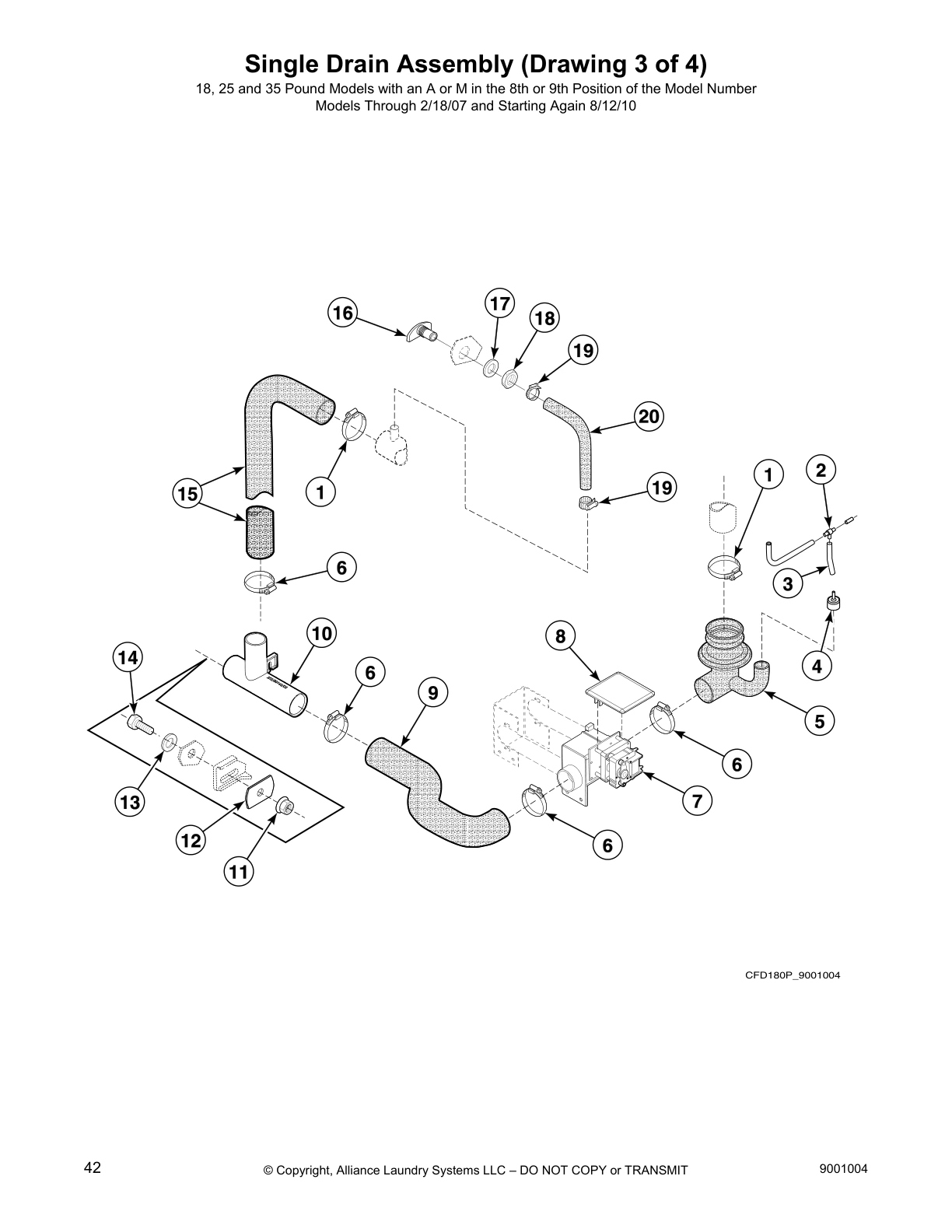 Single Drain Assembly (Drawing 3 of 4)
