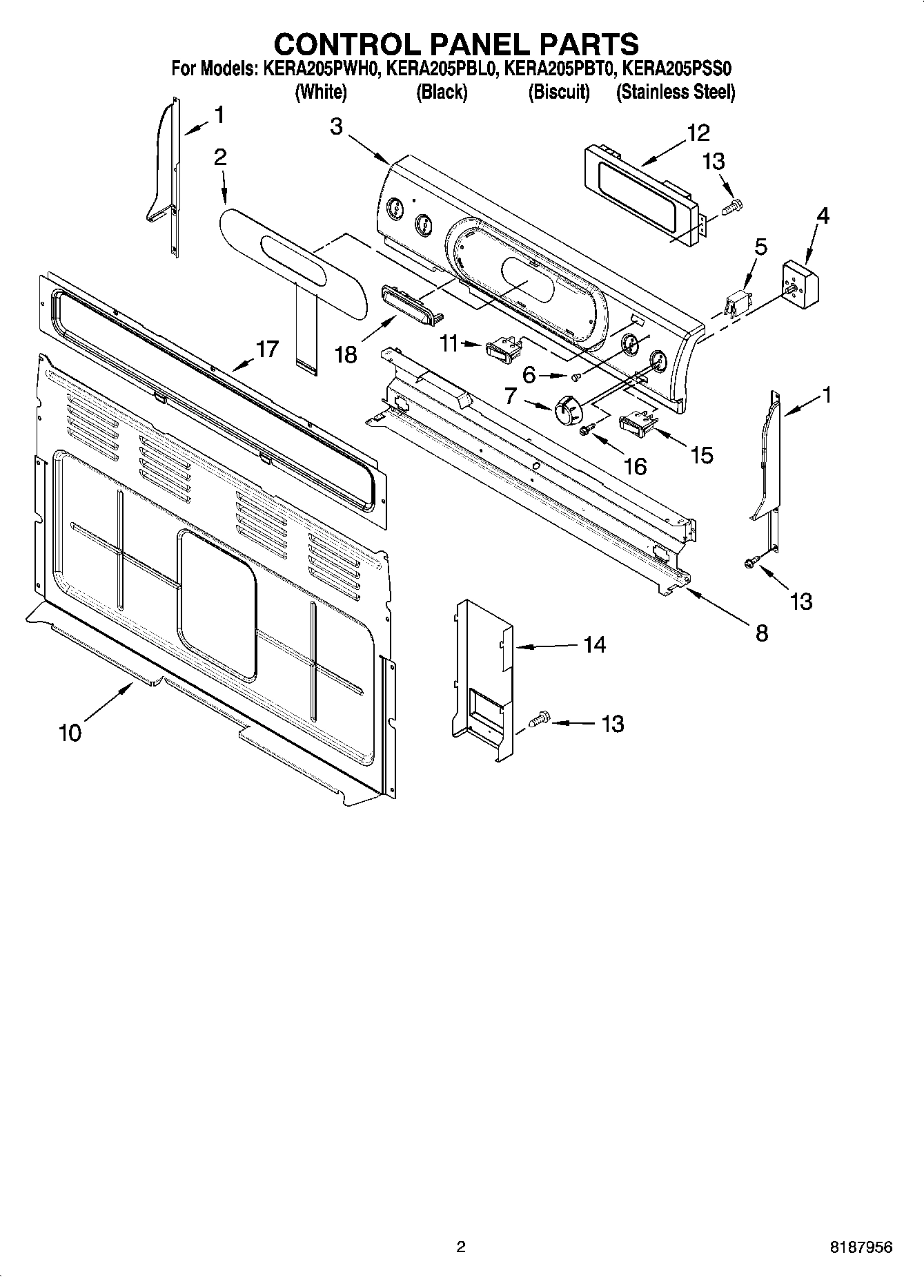 02 - CONTROL PANEL PARTS