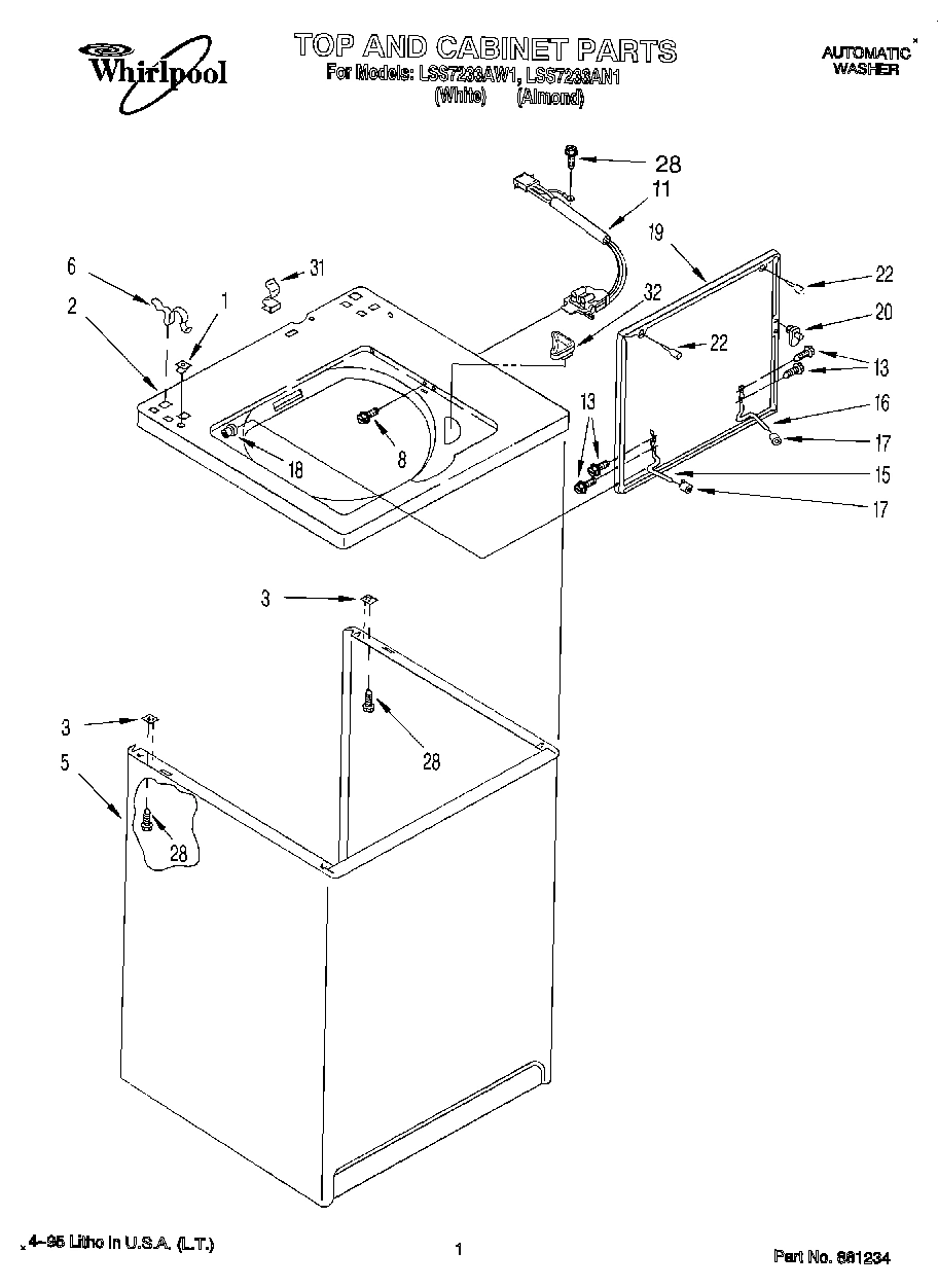 01 - TOP AND CABINET, LIT/OPTIONAL