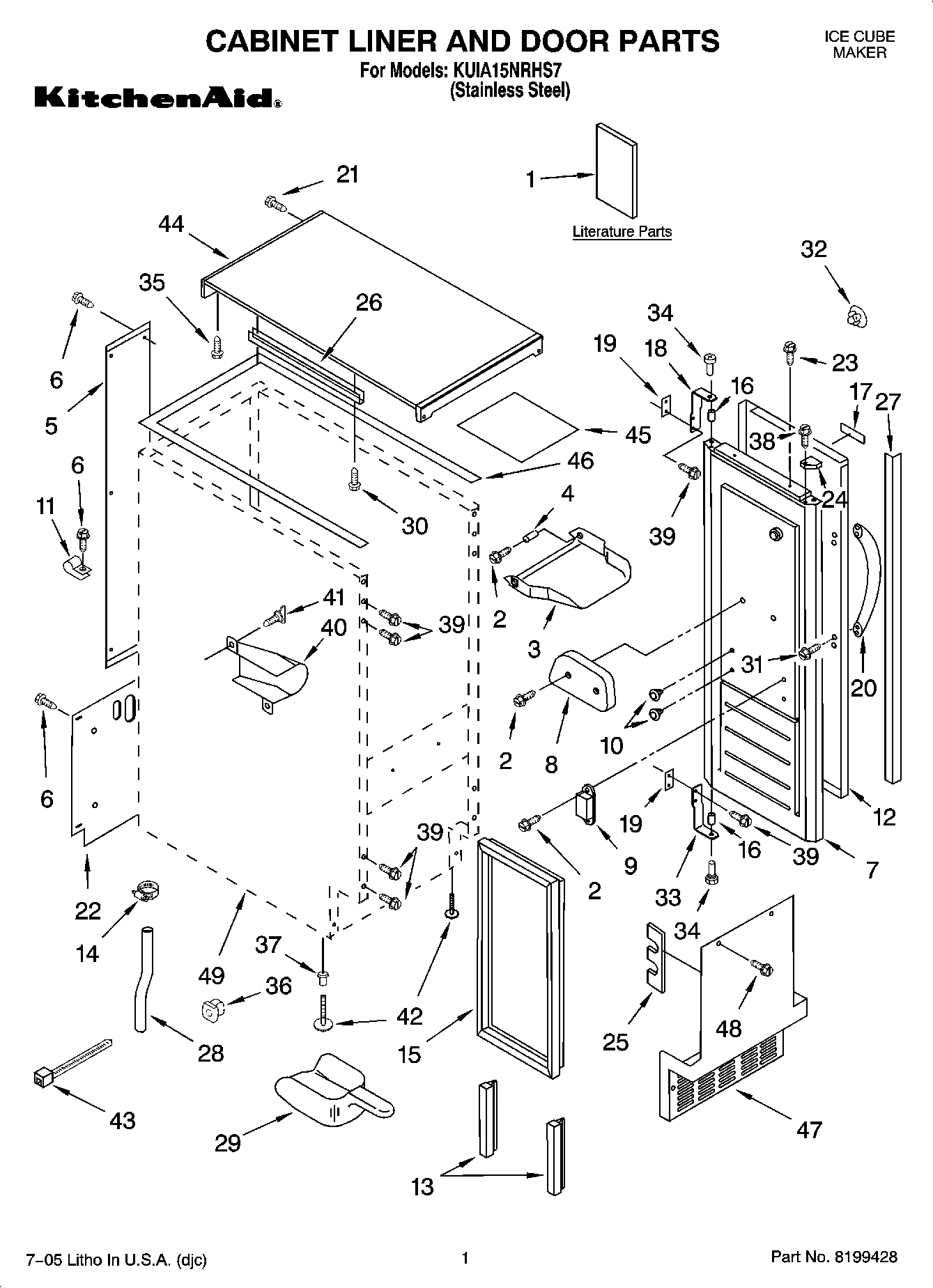 01 - CABINET LINER AND DOOR PARTS