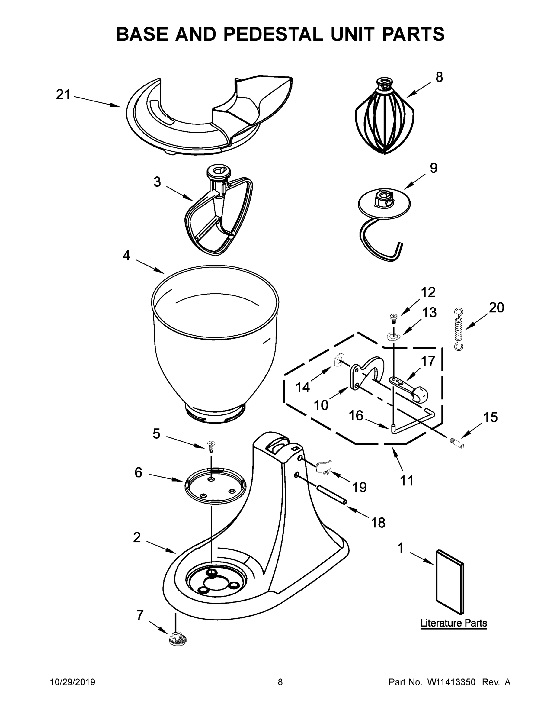 05 - BASE AND PEDESTAL UNIT PARTS