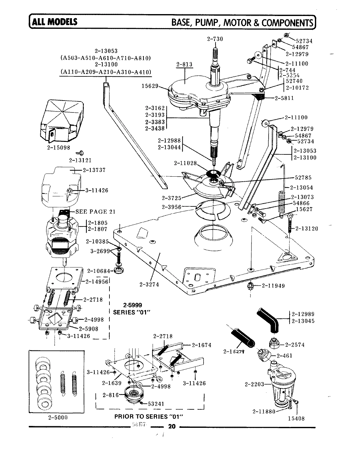 01 - BASE, PUMP, MOTOR & COMPONENTS