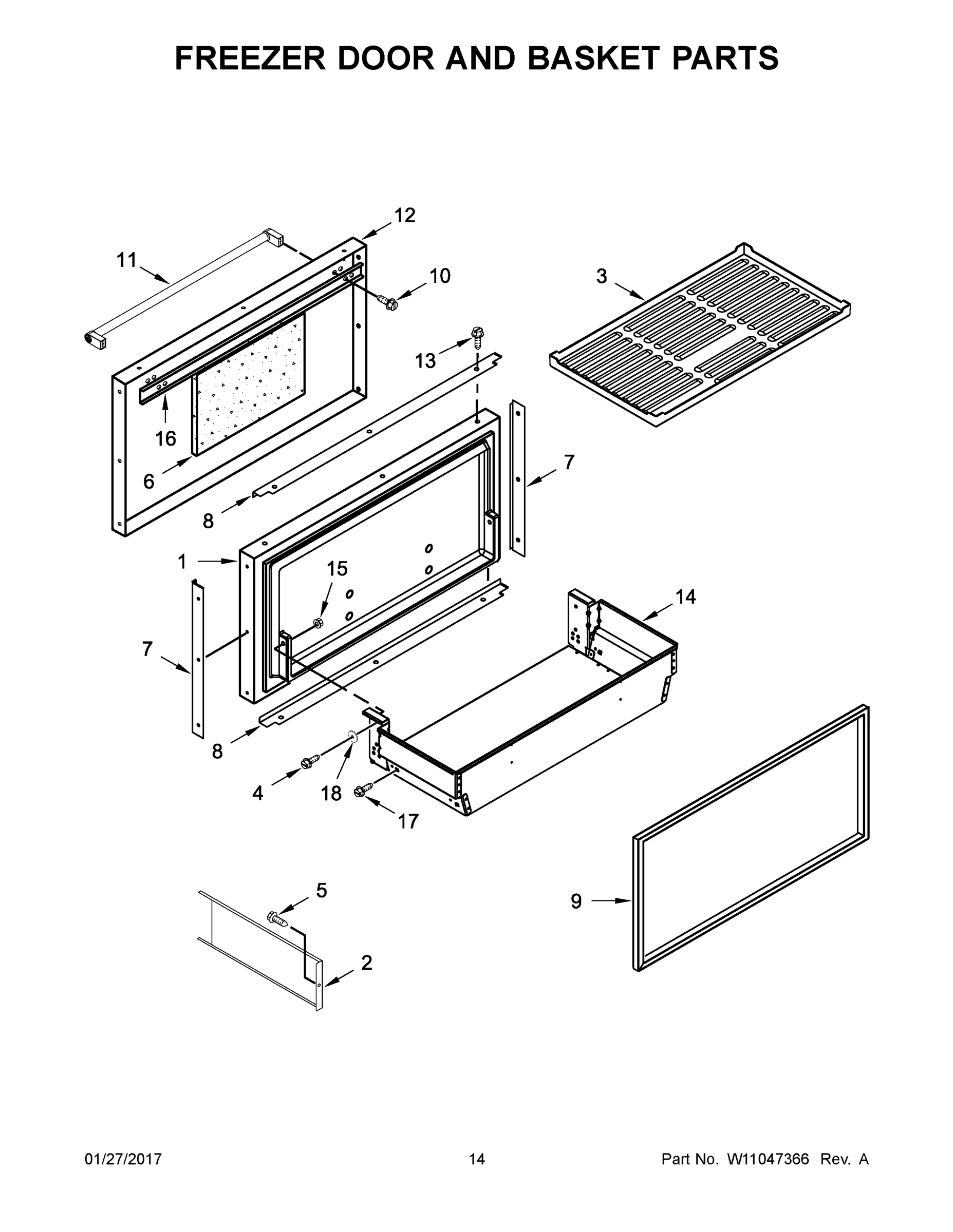 08 - FREEZER DOOR AND BASKET PARTS