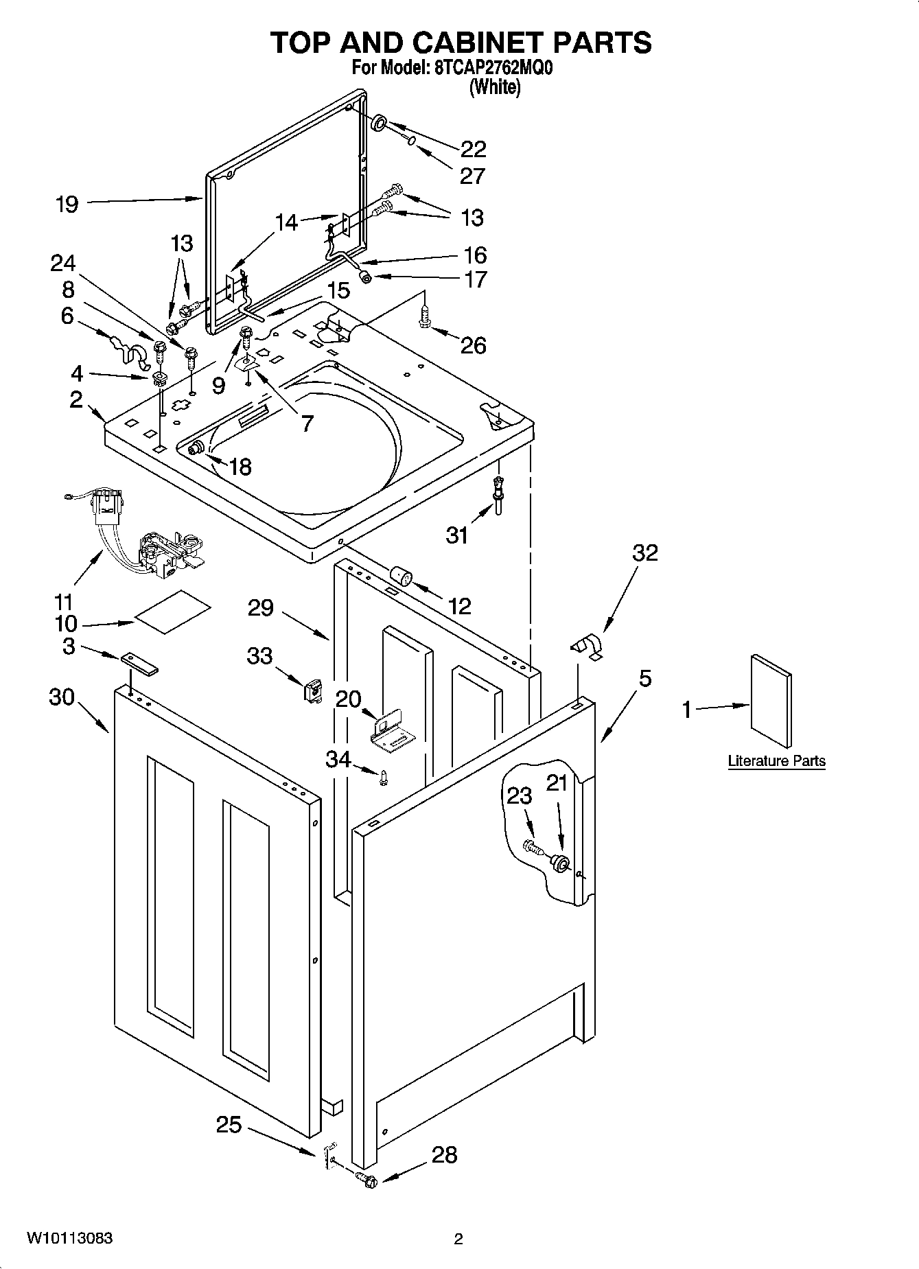 01 - TOP AND CABINET PARTS