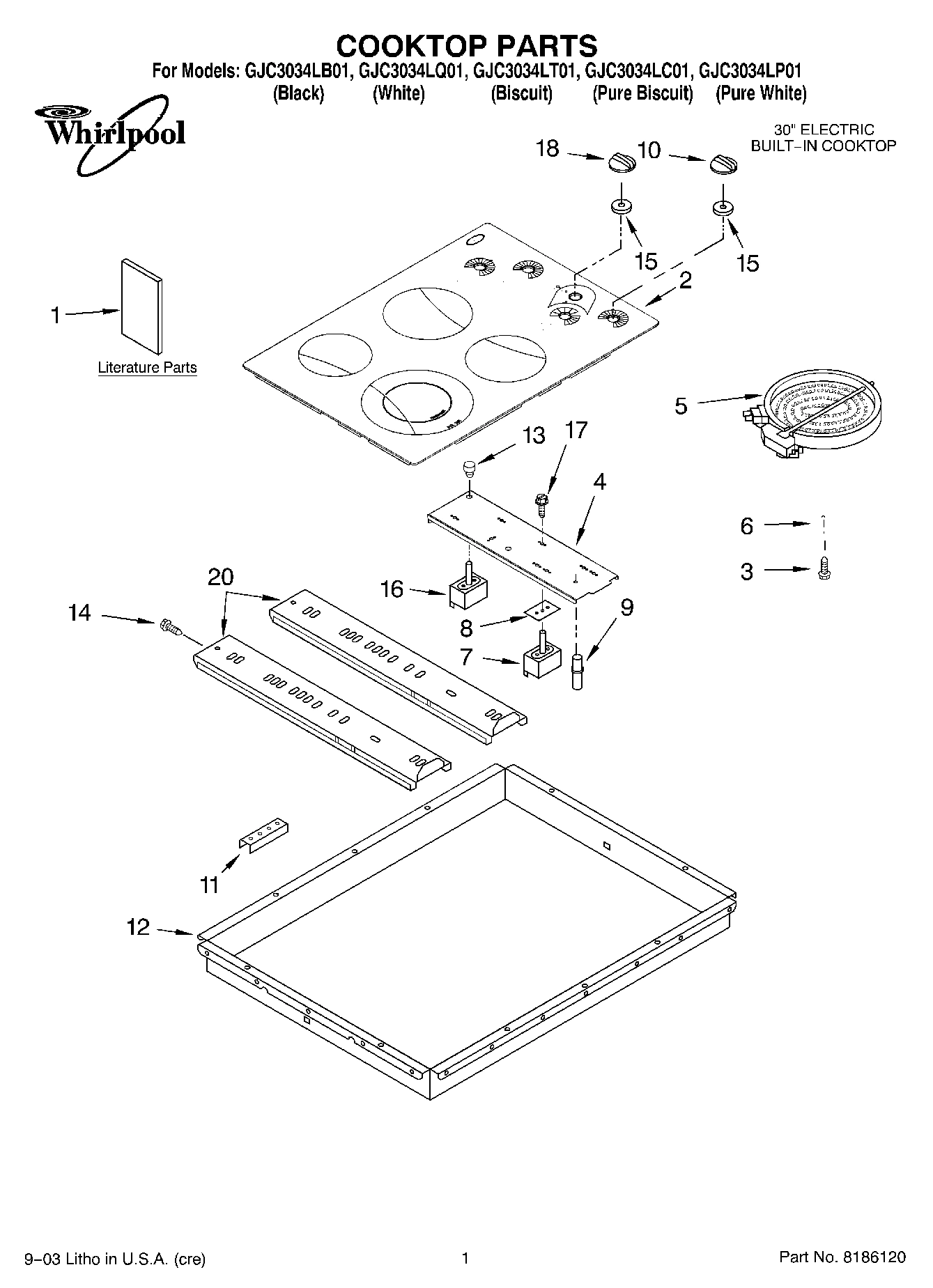 01 - COOKTOP PARTS