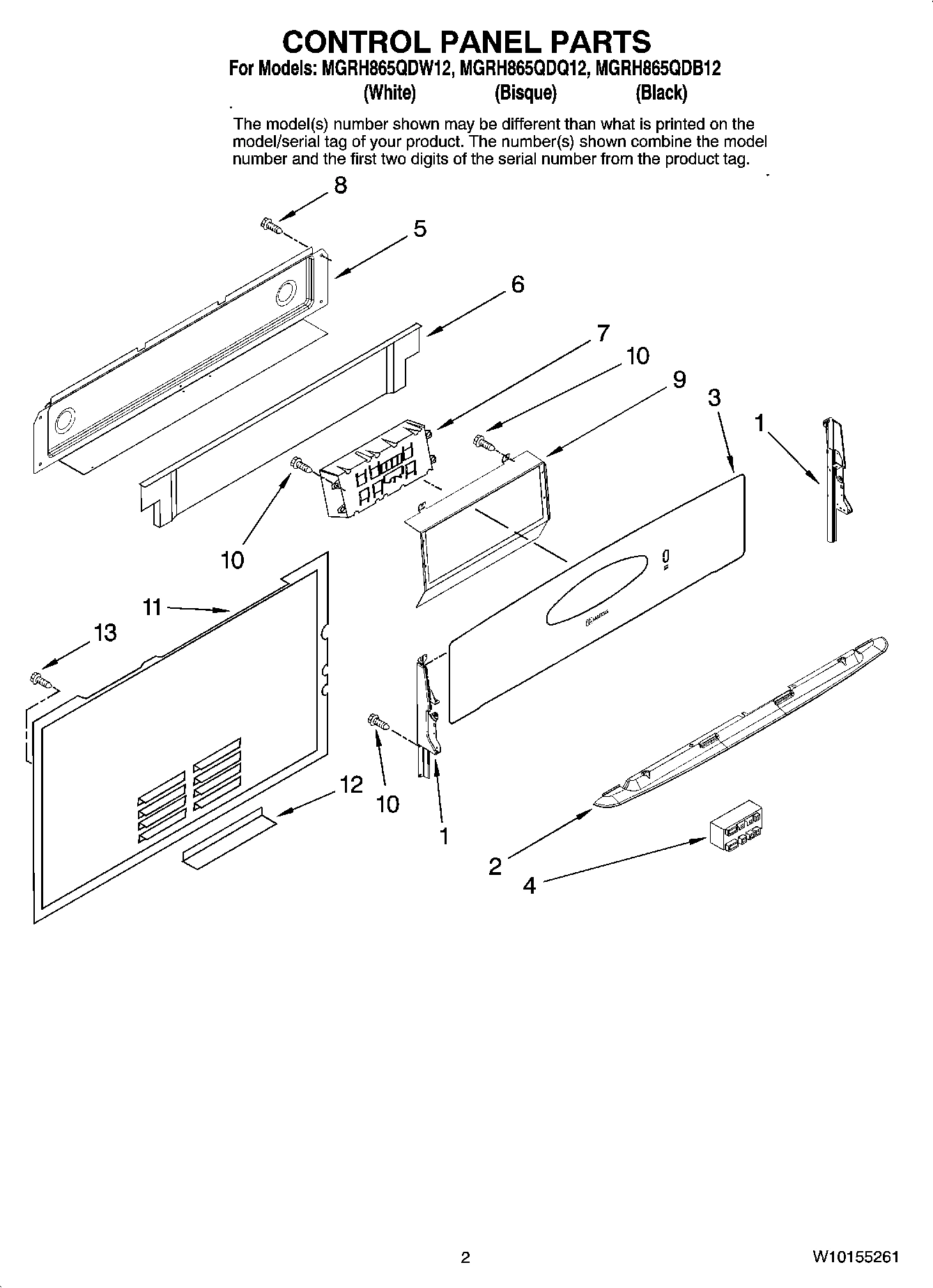 02 - CONTROL PANEL PARTS