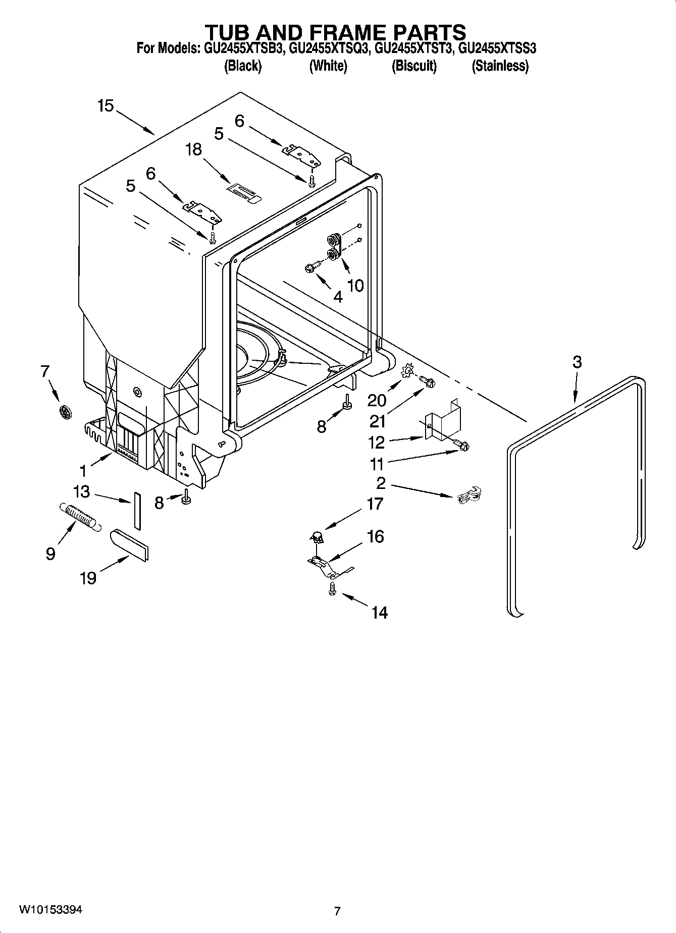 07 - TUB AND FRAME PARTS