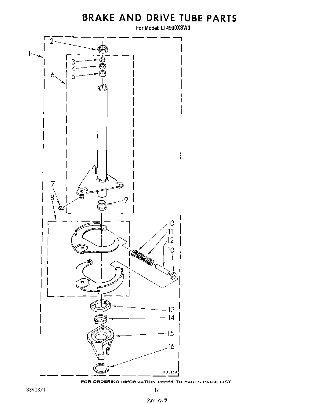 13 - BRAKE AND DRIVE TUBE
