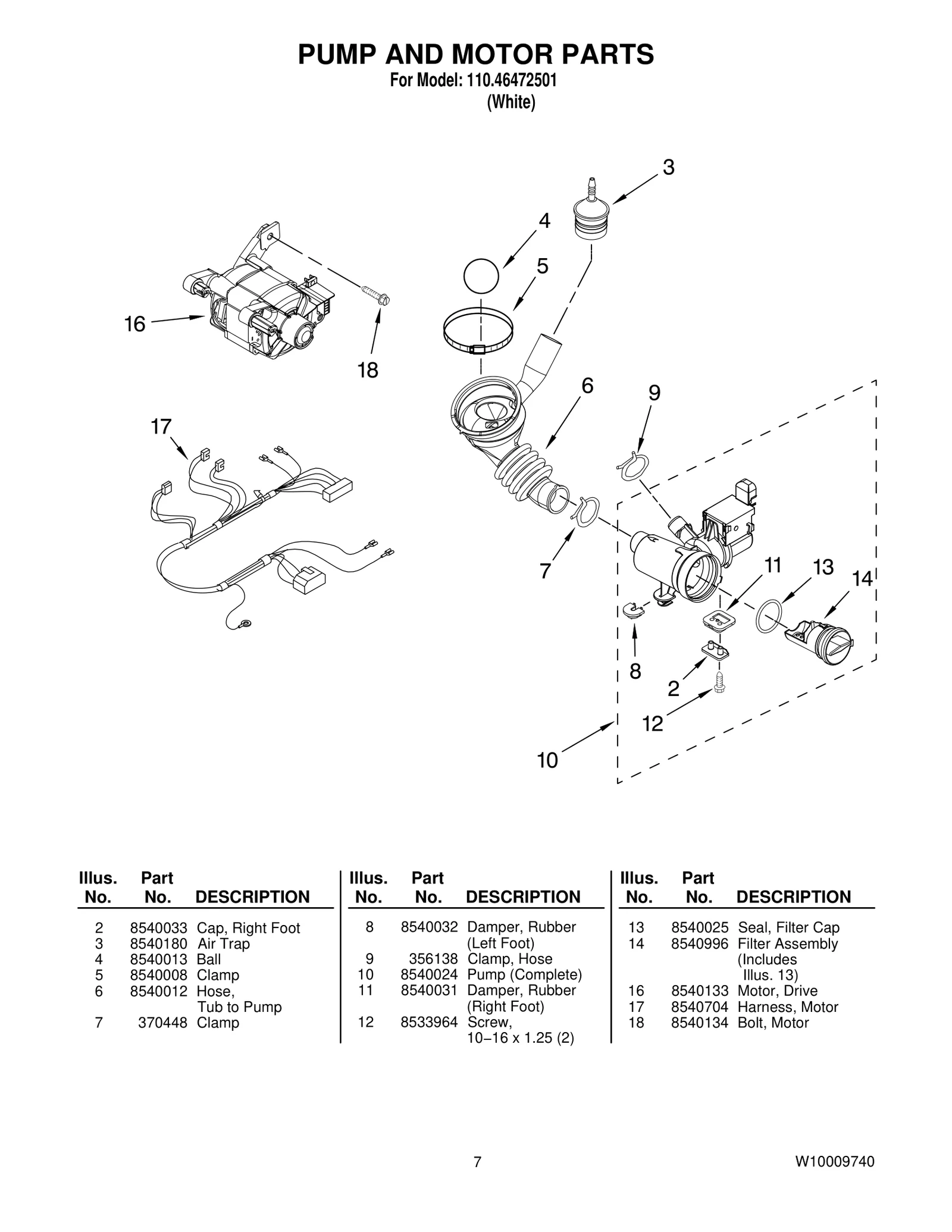PUMP AND MOTOR PARTS