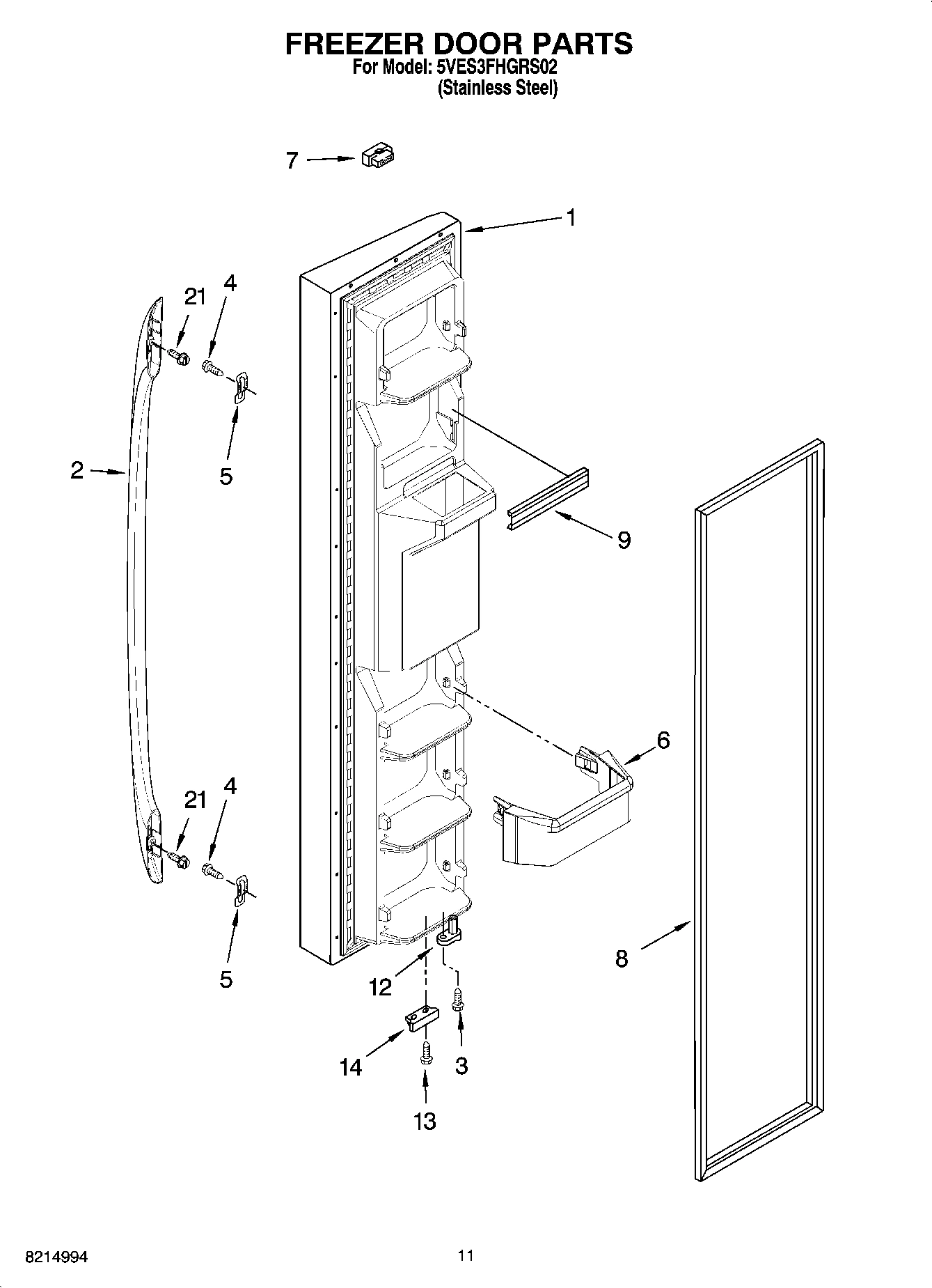 07 - FREEZER DOOR PARTS